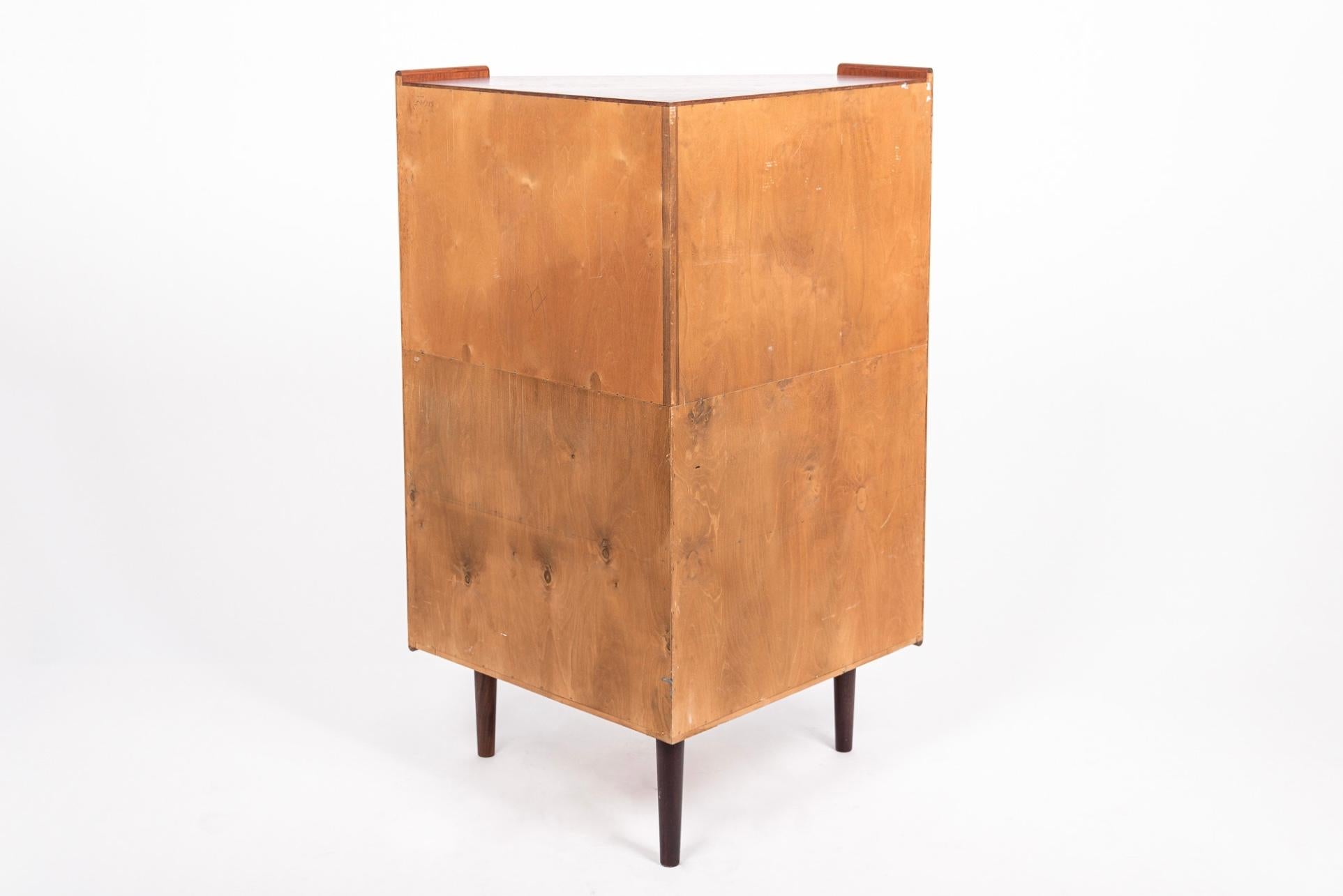 1960s Midcentury Danish Teak Corner Bar Cabinet by Falsig 5