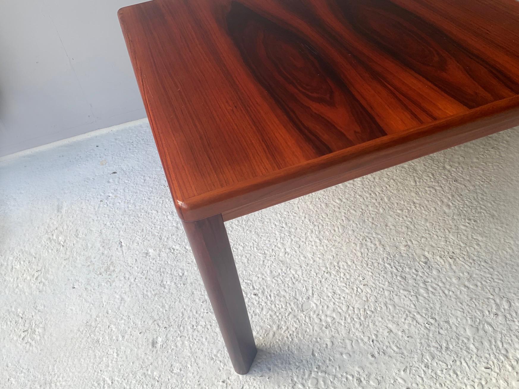 20th Century 1960s Mid century Danish Vejle Stole Møbelfabrik rosewood coffee/side table For Sale