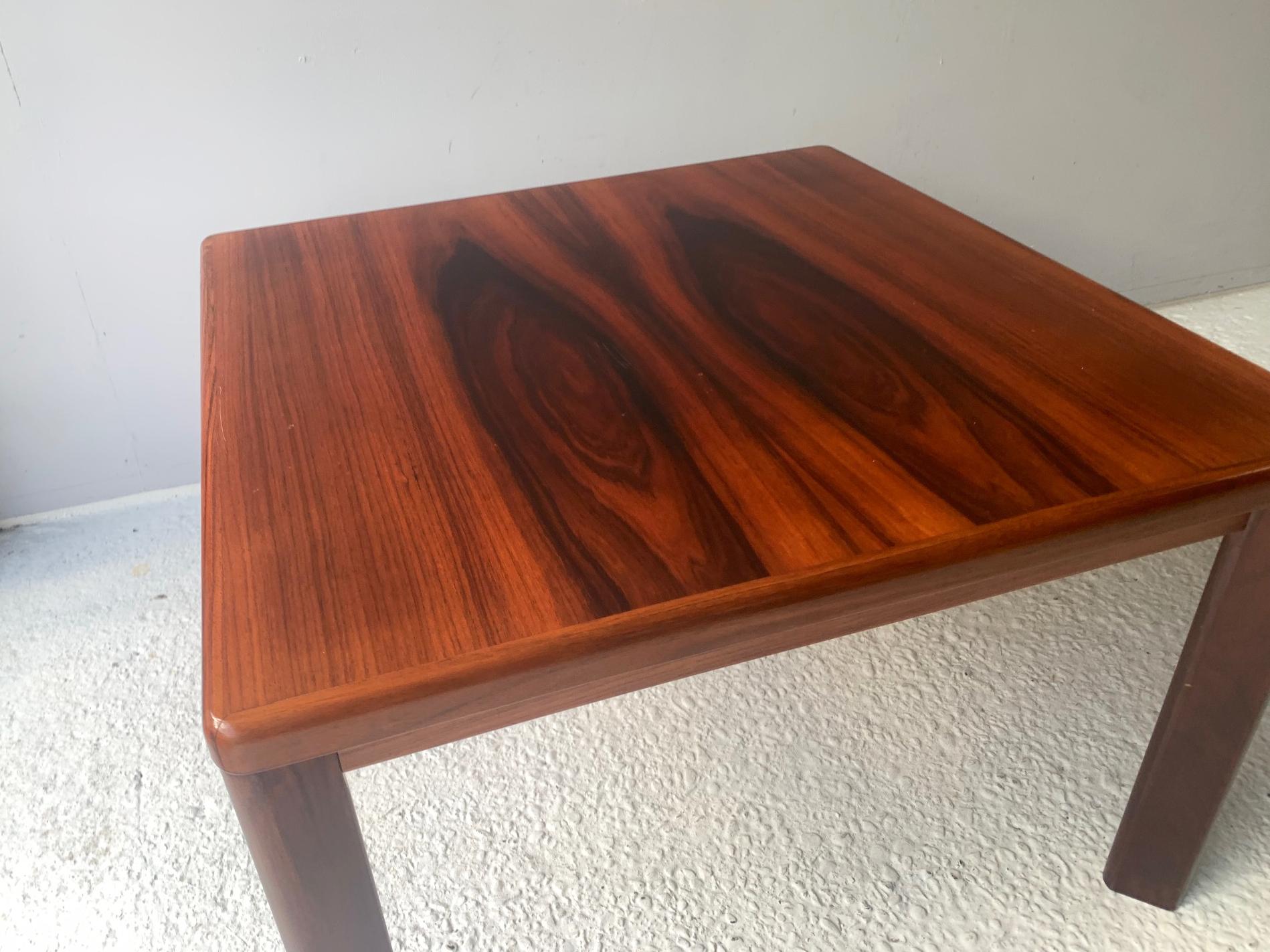 Abalone 1960s Mid century Danish Vejle Stole Møbelfabrik rosewood coffee/side table For Sale