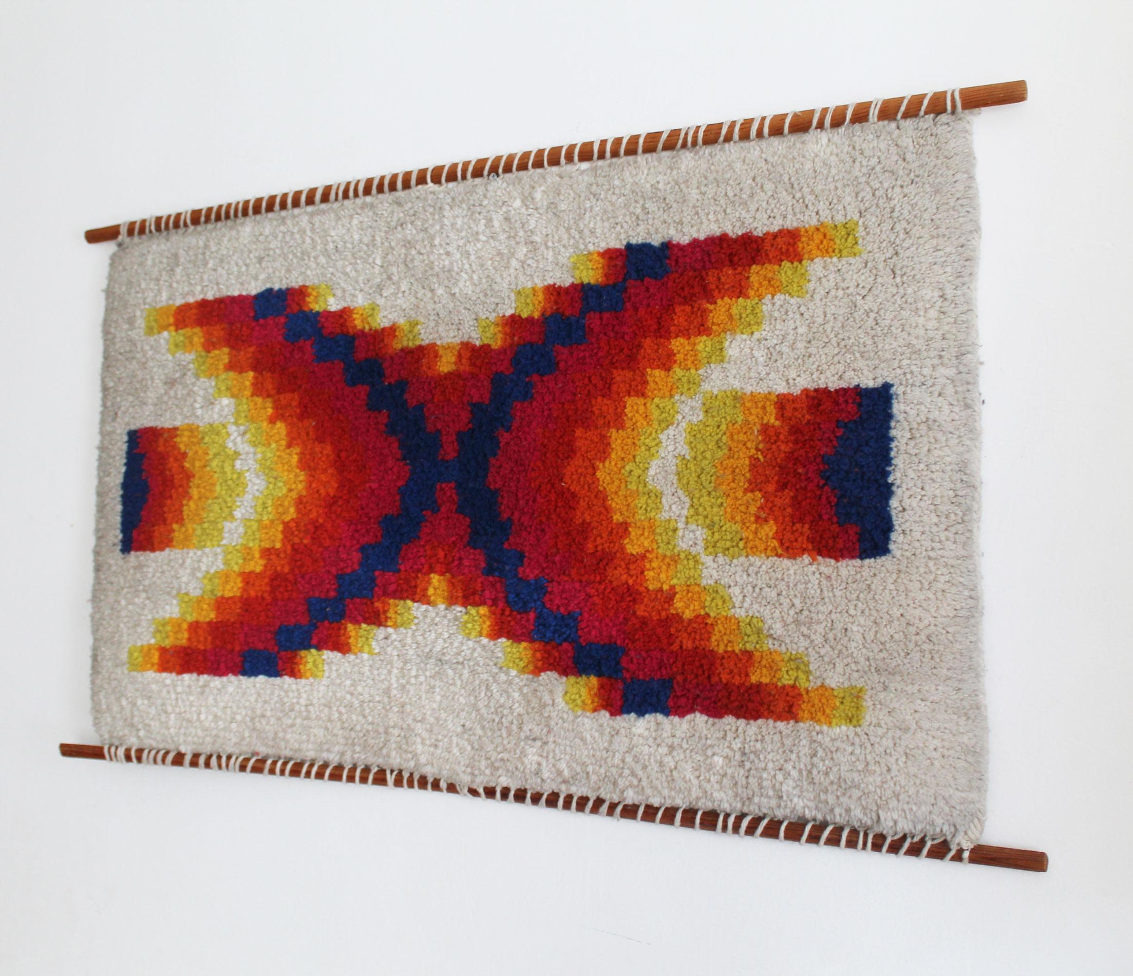 Other 1960's Mid Century Decorative Wall Rug For Sale