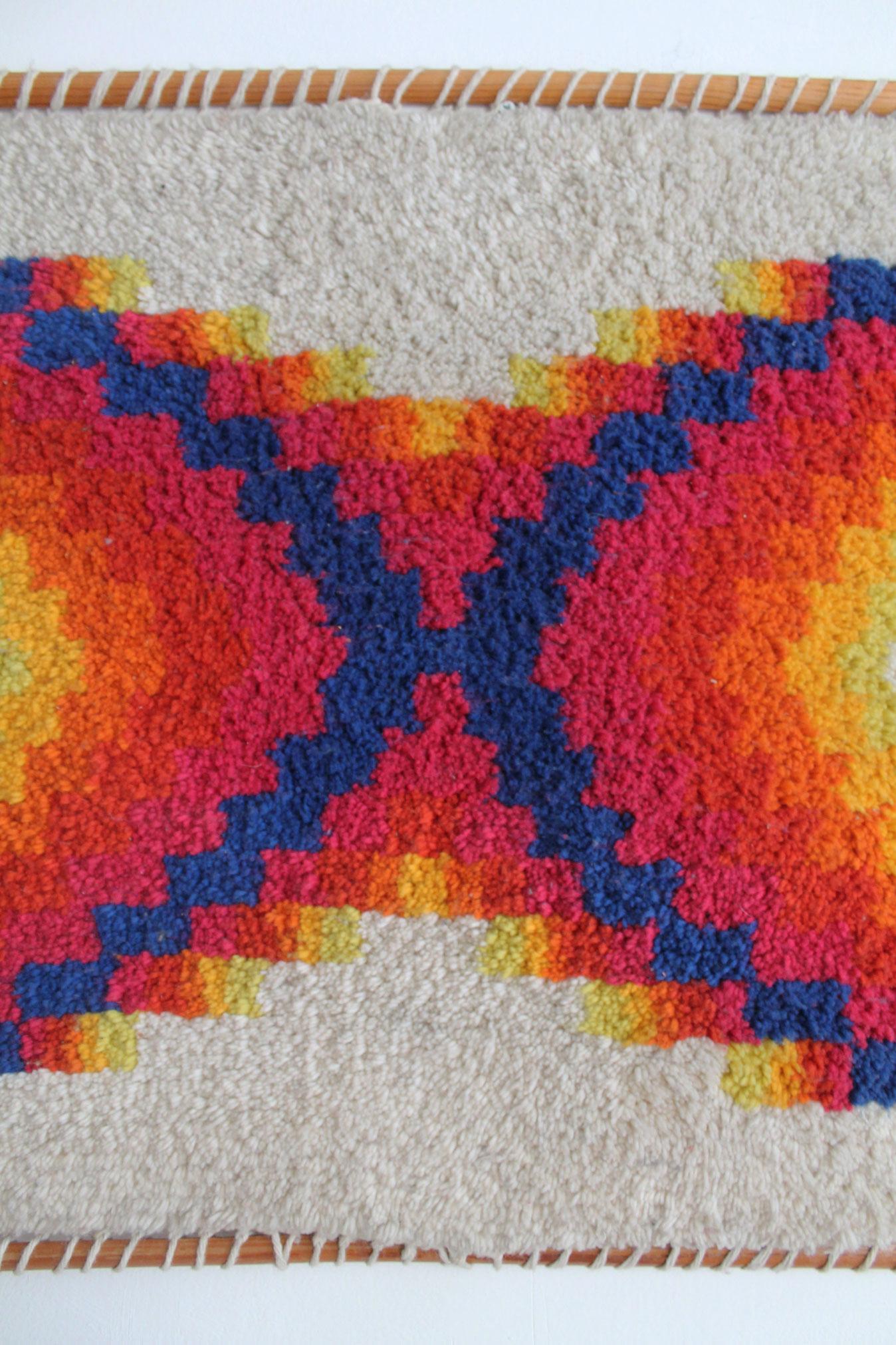 Mid-20th Century 1960's Mid Century Decorative Wall Rug For Sale