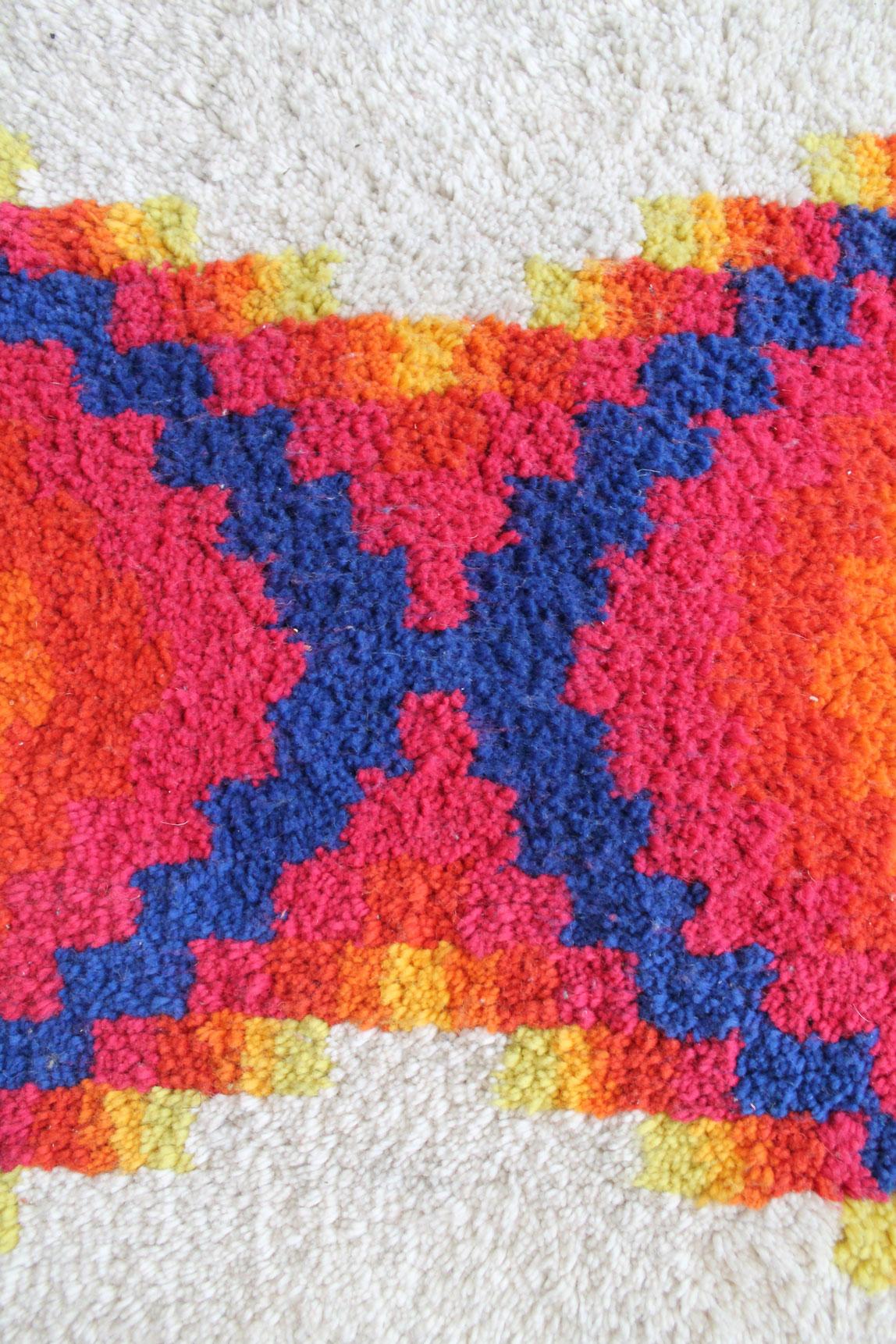 Wool 1960's Mid Century Decorative Wall Rug For Sale