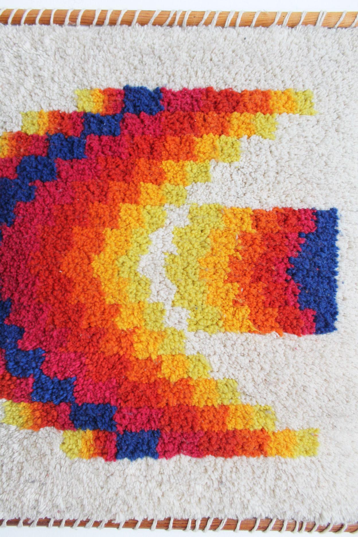 1960's Mid Century Decorative Wall Rug For Sale 1