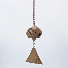 1960s Mid-Century Desert Garden Wind Chime Clay+Copper by Paolo Soleri Arcosanti