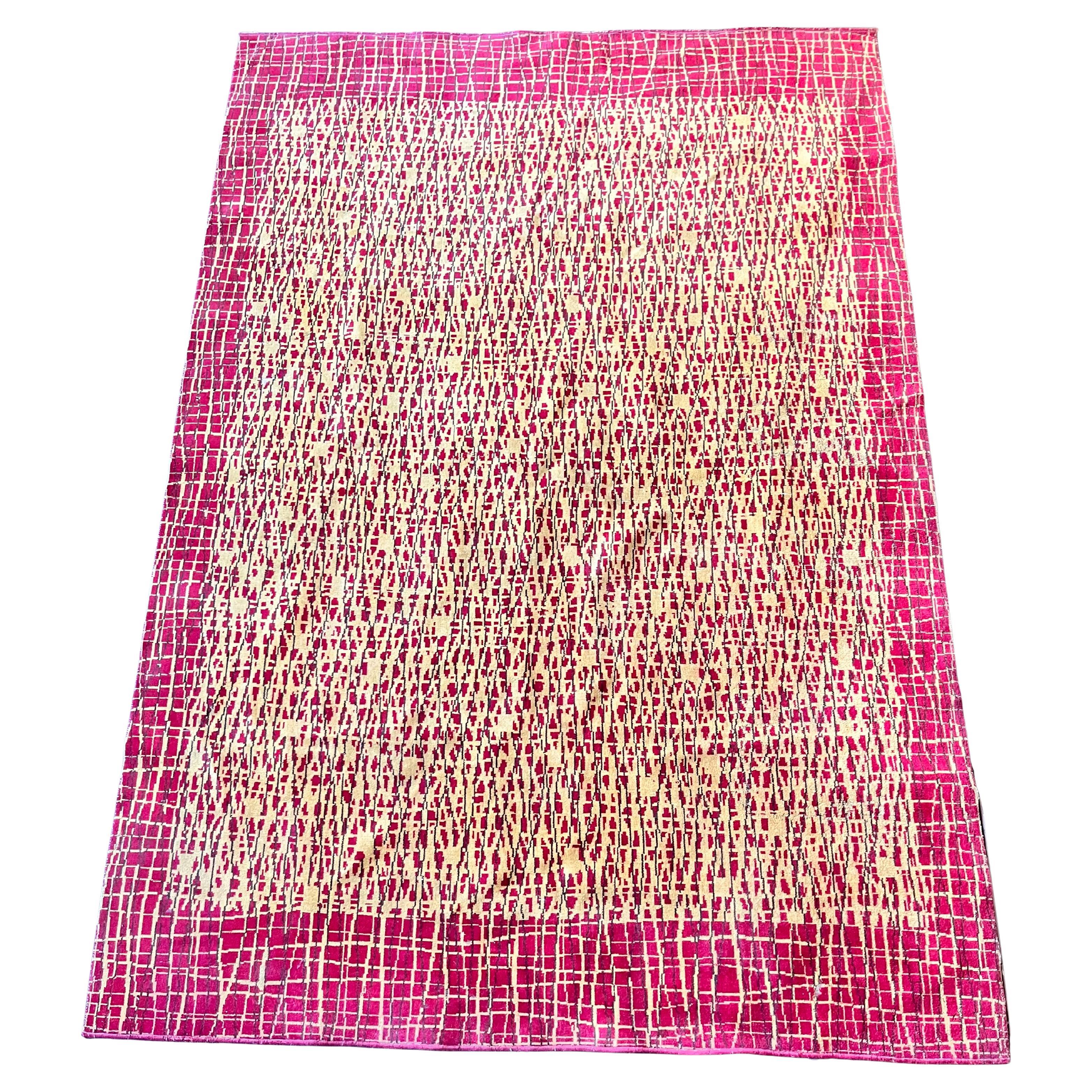 1960s mid century design Abstract organic Tapis/carpette, Tchécoslovaquie - bouclé en vente