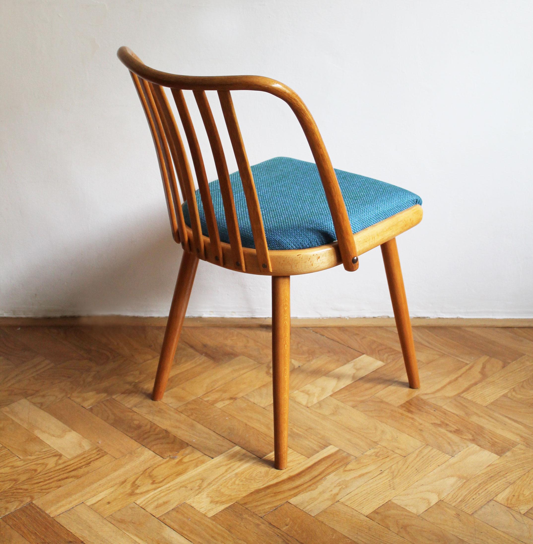 Lacquered 1960's Mid Century Dining Chair Model U - 300 by Antonin Suman For Sale