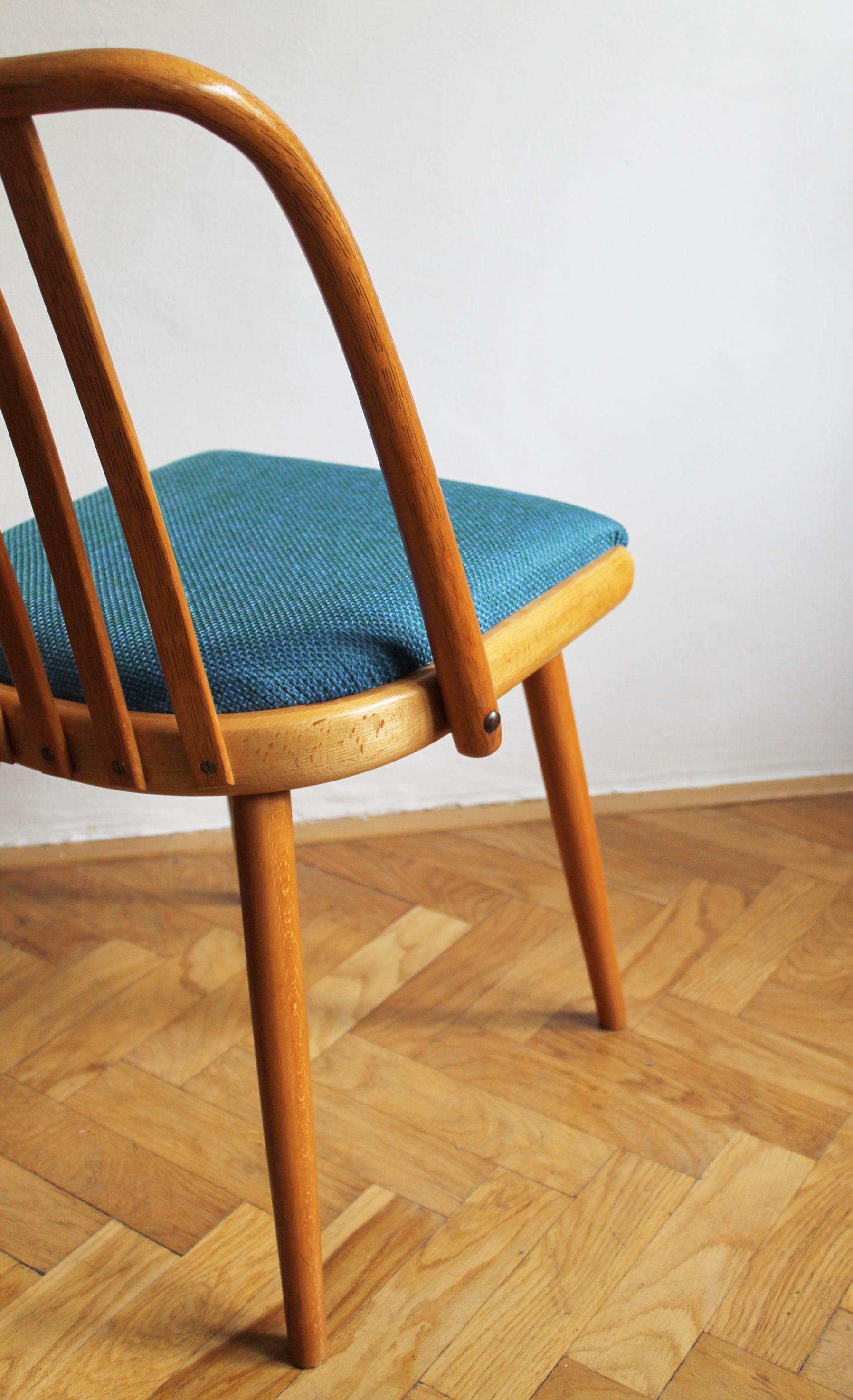 Fabric 1960's Mid Century Dining Chair Model U - 300 by Antonin Suman For Sale