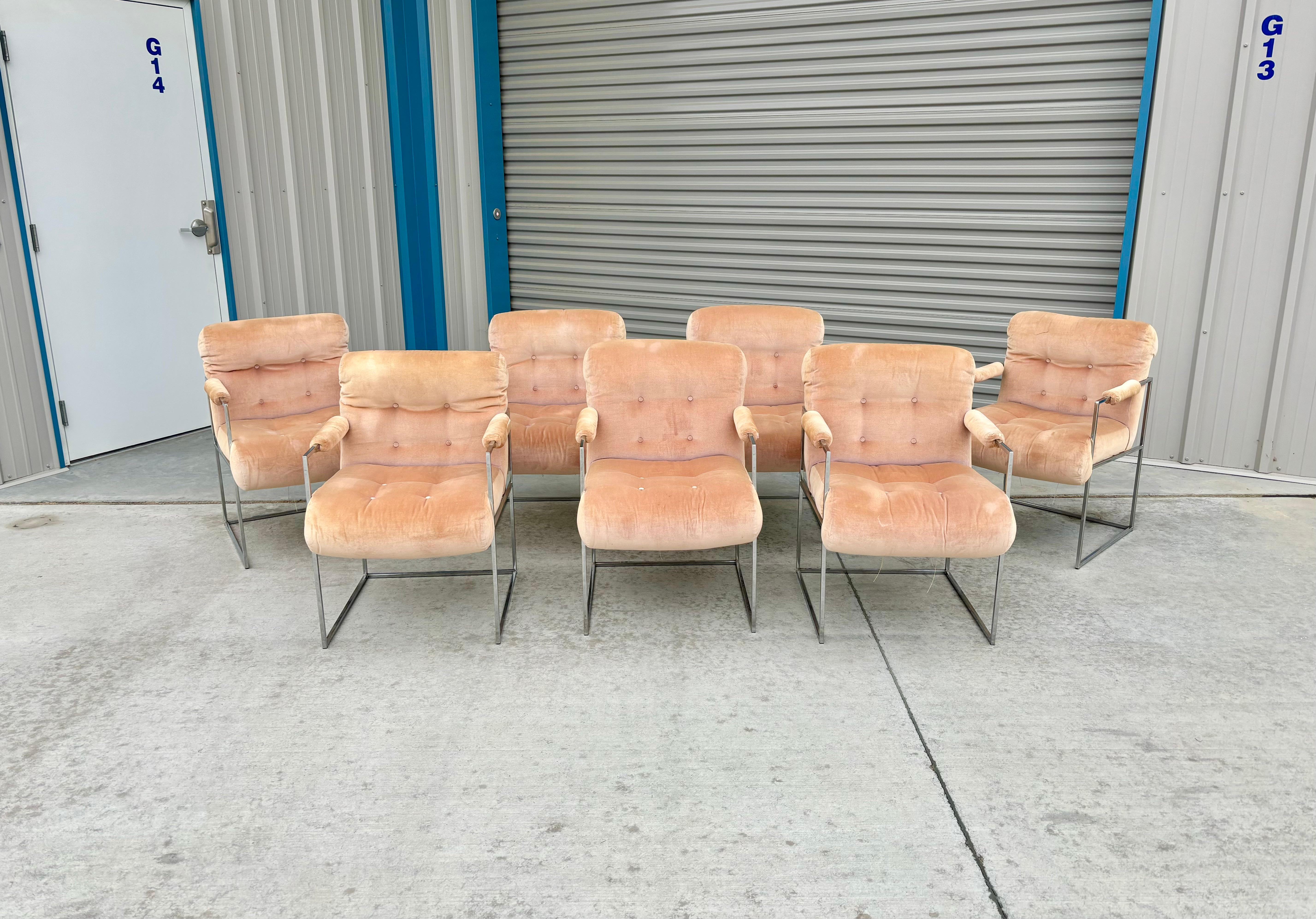 Esszimmerstühle aus der Mitte des Jahrhunderts von Milo Baughman für Thayer Coggin, 1960er Jahre, 8er Jahre (Mitte des 20. Jahrhunderts) im Angebot