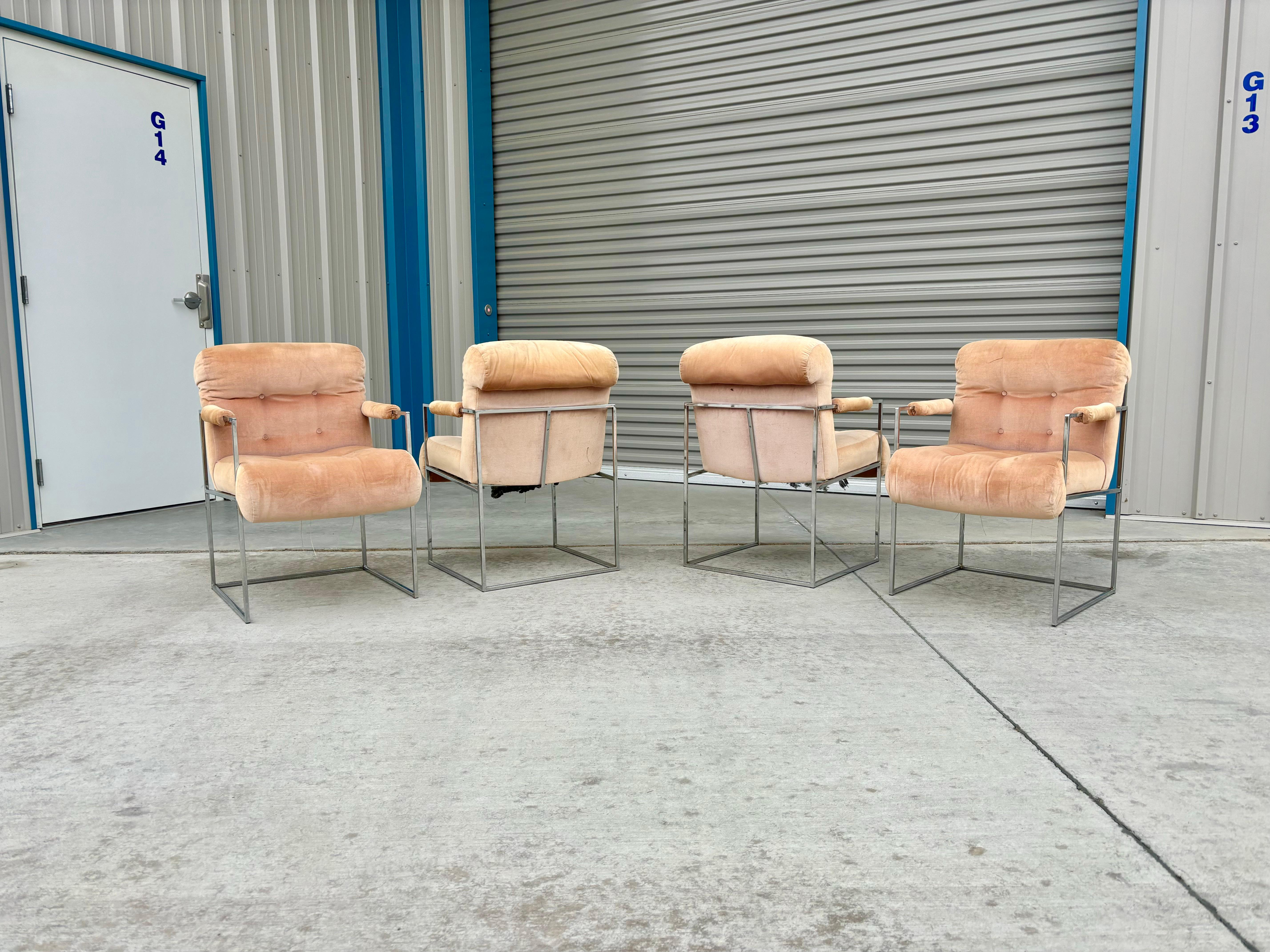 1960s Mid Century Dining Chairs by Milo Baughman for Thayer Coggin - Set of 8 For Sale 1