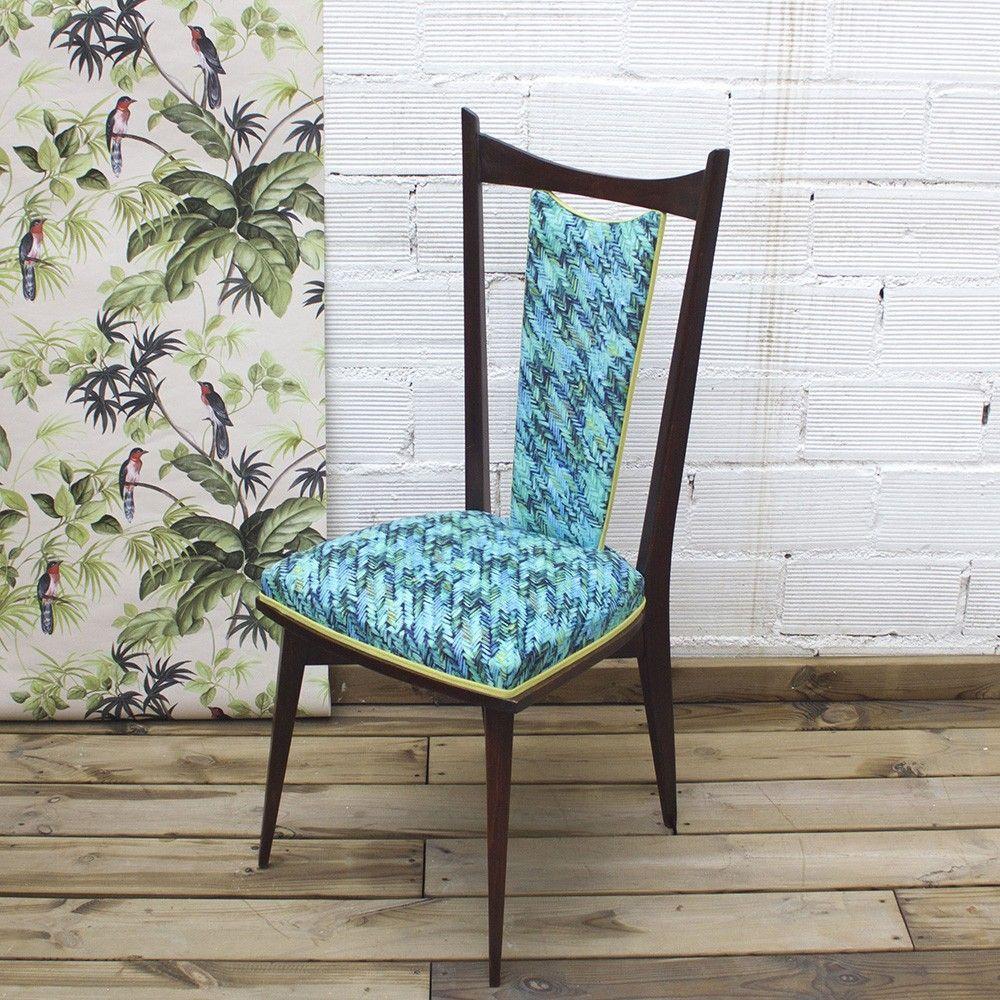 French 1960s Midcentury Dining Chairs, Set of 2 For Sale