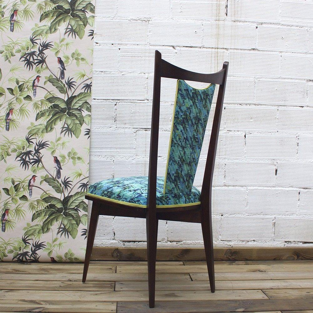 Stained 1960s Midcentury Dining Chairs, Set of 2 For Sale