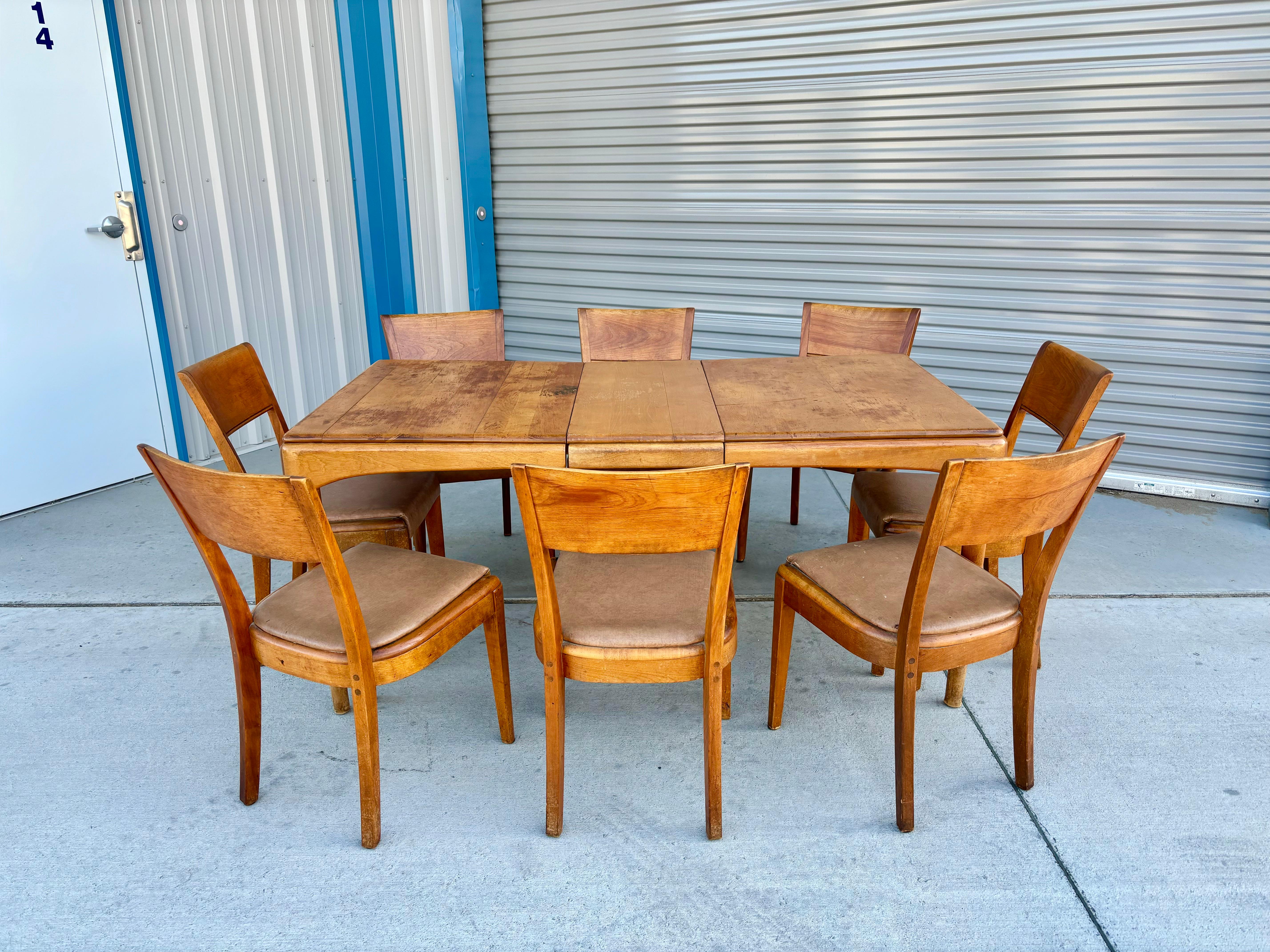 Ensemble de 9 salles à manger du milieu du siècle par Heywood Wakefield, années 1960 Bon état - En vente à North Hollywood, CA