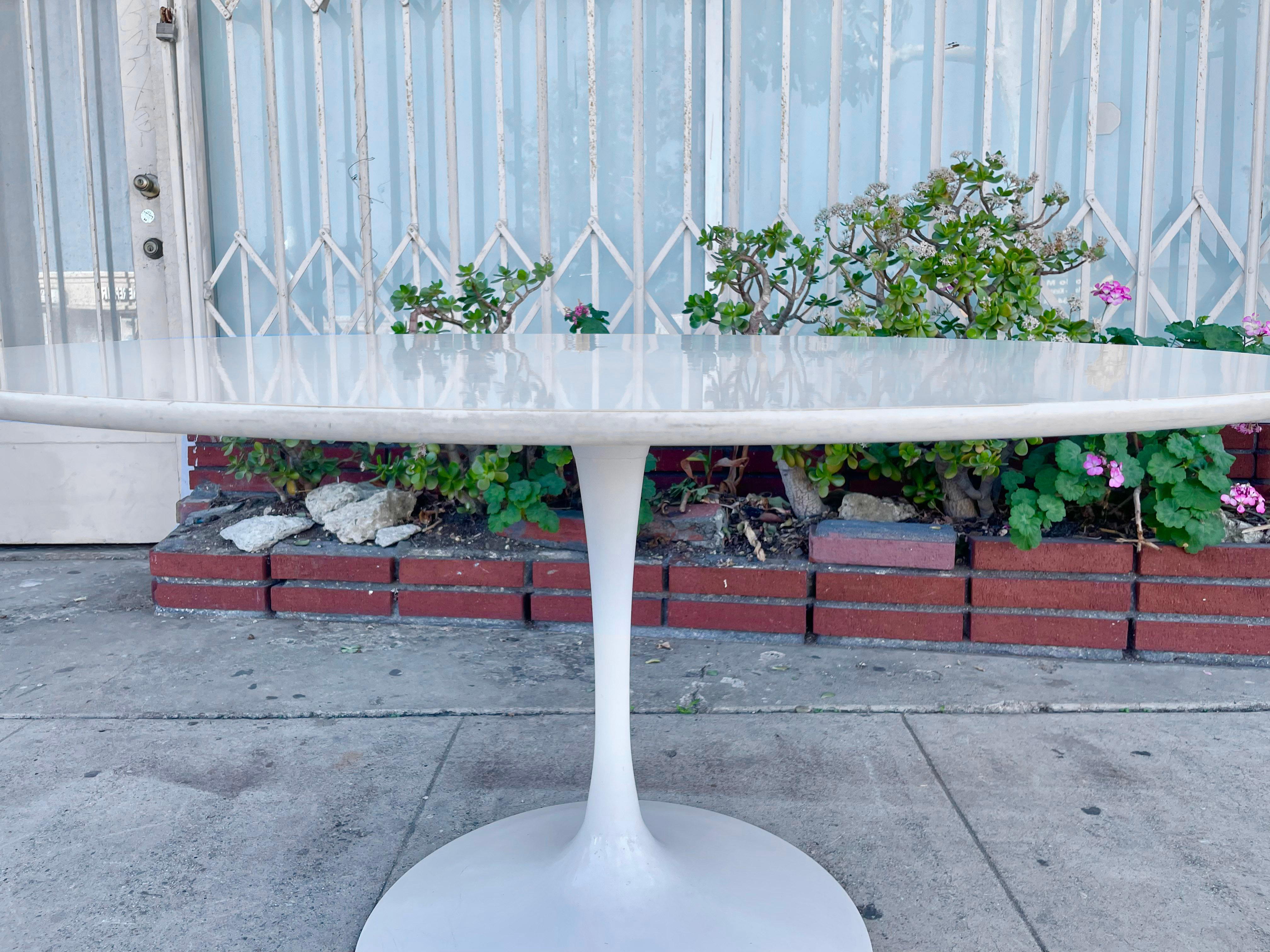 Metal 1960s Mid-Century Dining Table Styled After Eero Saarinen For Sale