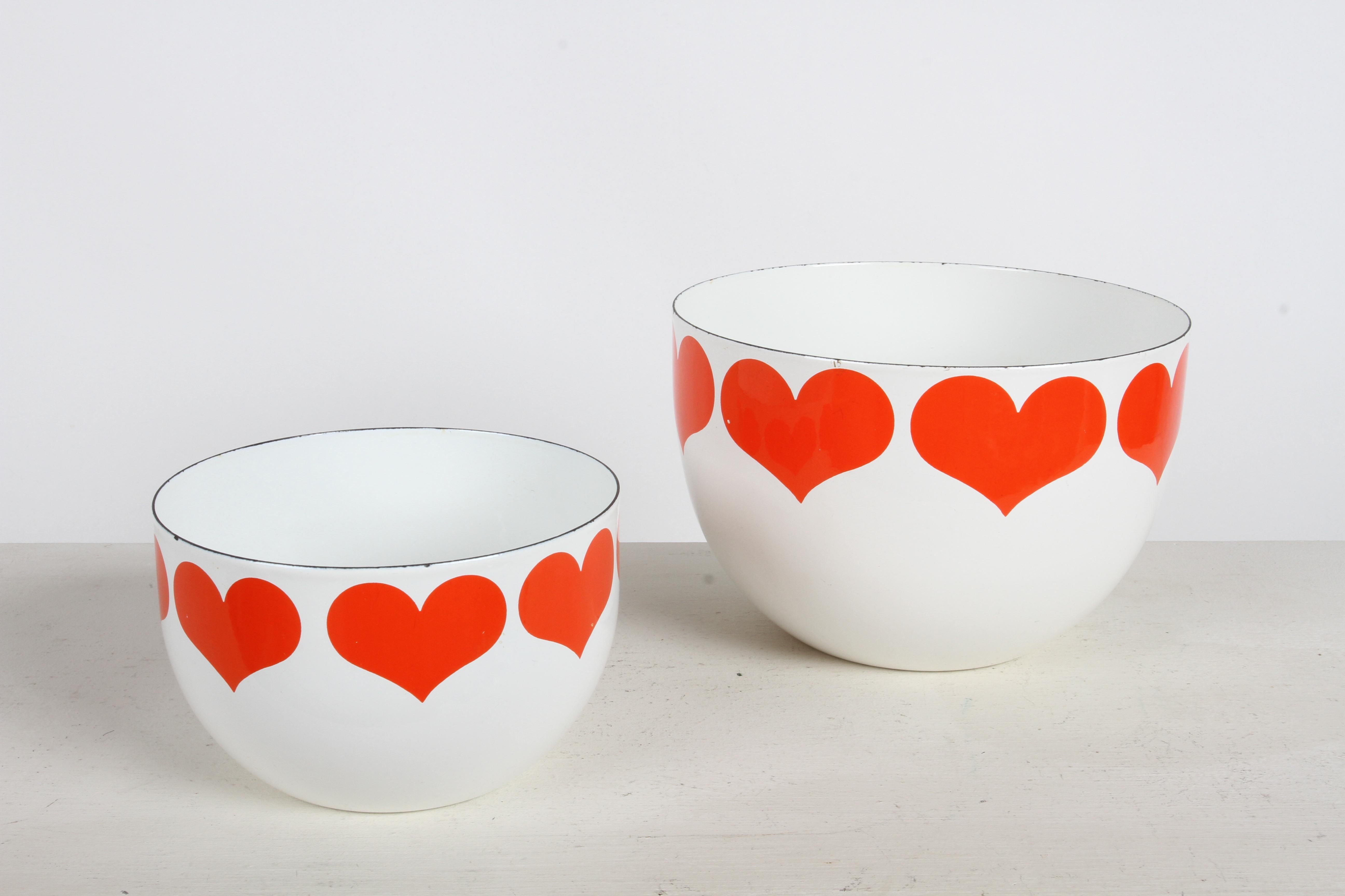 Pair of Mid-Century Modern enamelware 