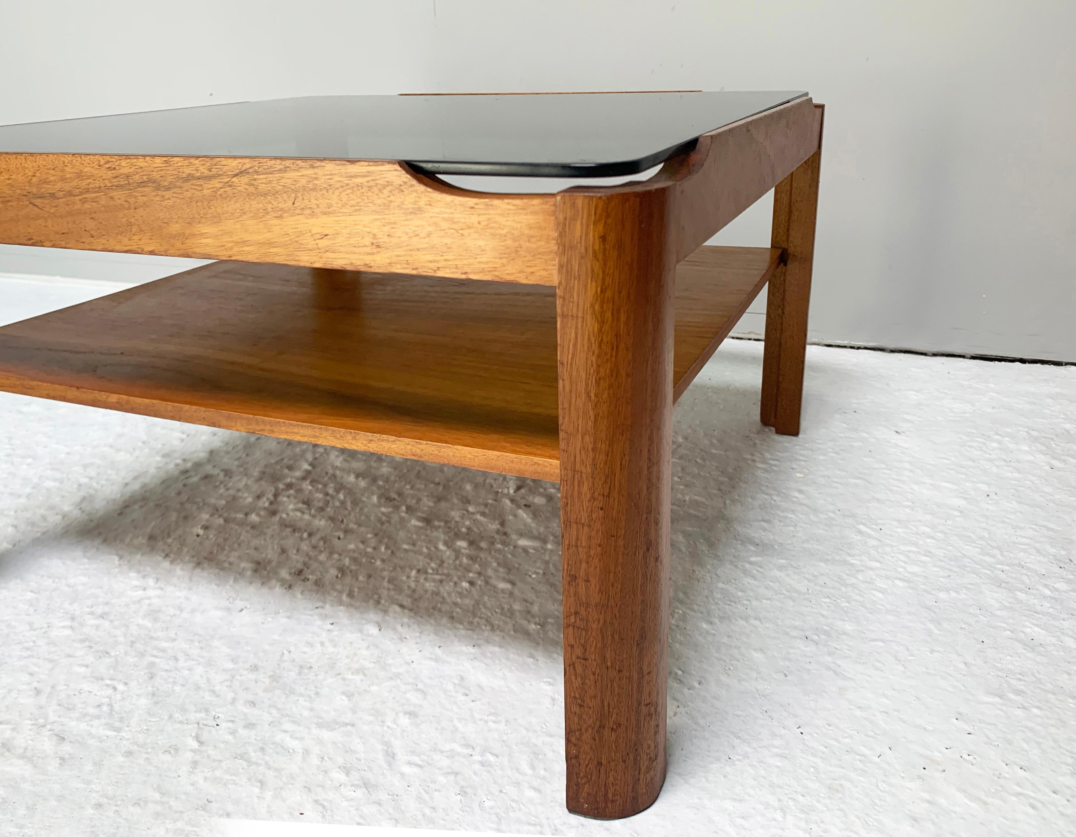 Mid-Century Modern 1960’s, Mid-Century English Solid Teak Coffee Table by Myer For Sale