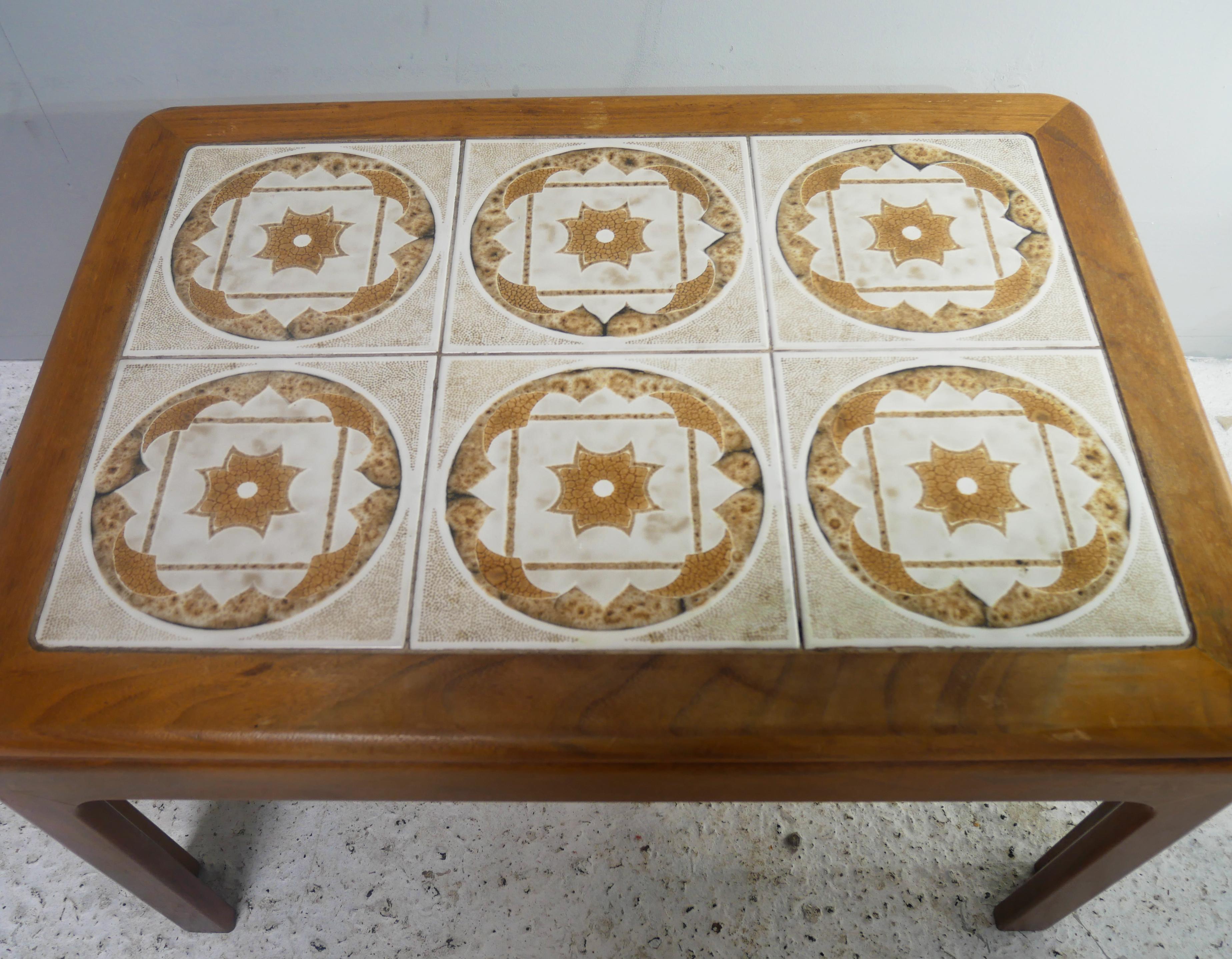 g plan tiled top coffee table