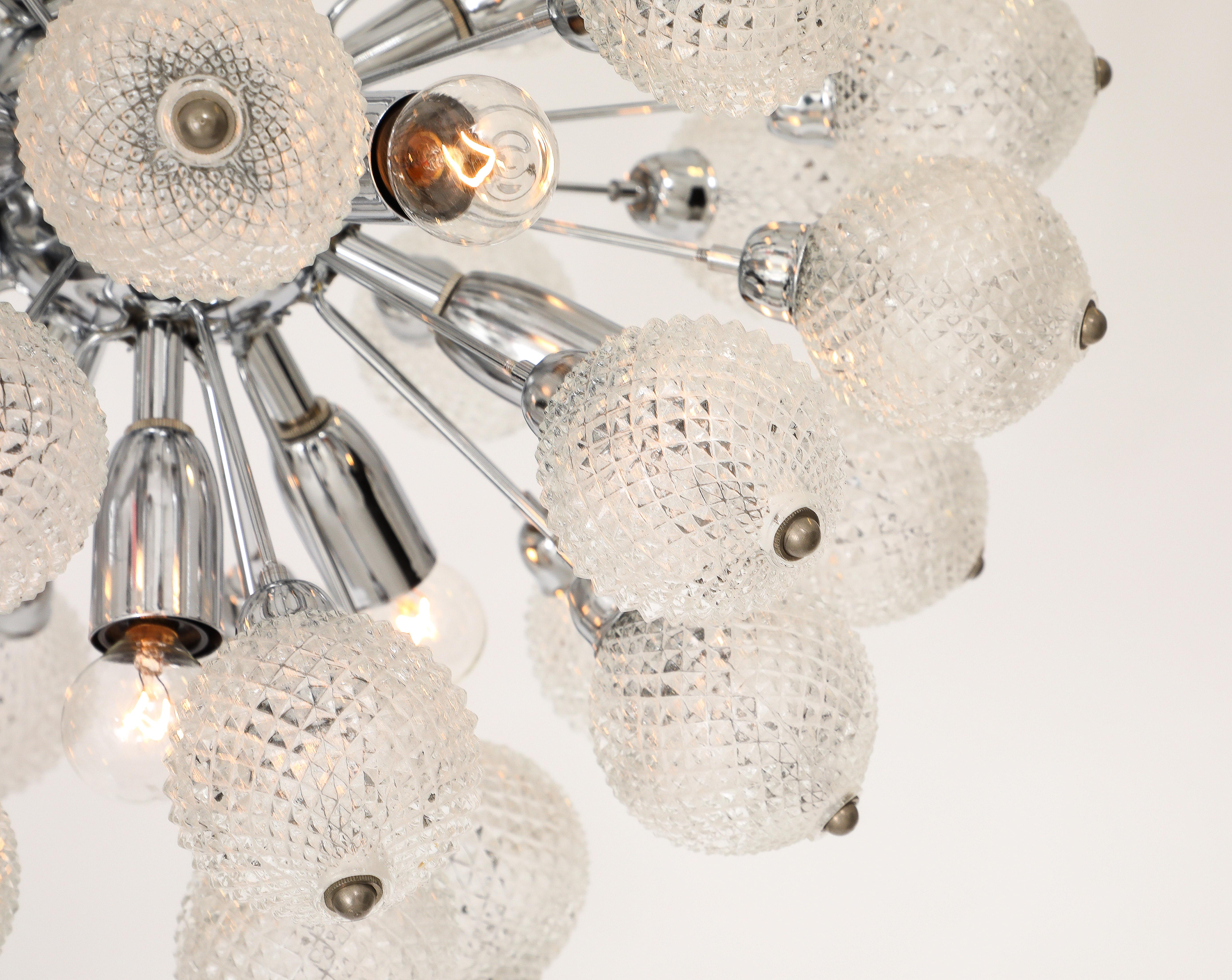 1960's Mid - Century Glass Ball Sputnik Chandelier For Sale 1