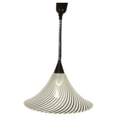 1960's Mid-Century Glass Chandelier in the style of "Trumpet", Czechoslovakia