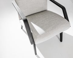 1960s Mid-Century Grey Czech Armchairs, a Pair