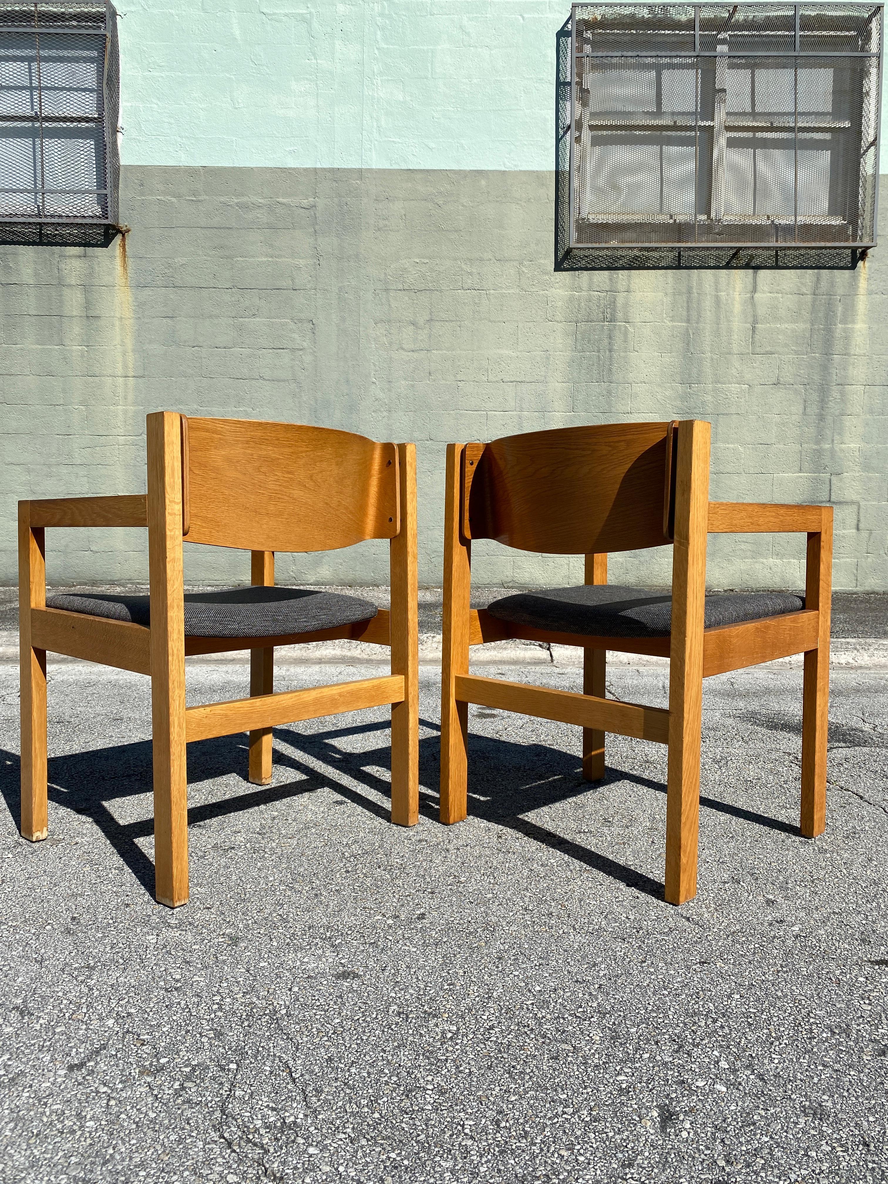 1960s Mid-Century Harvey Probber Bleached & Bent Mahogany Dining Chairs, Set of 3
