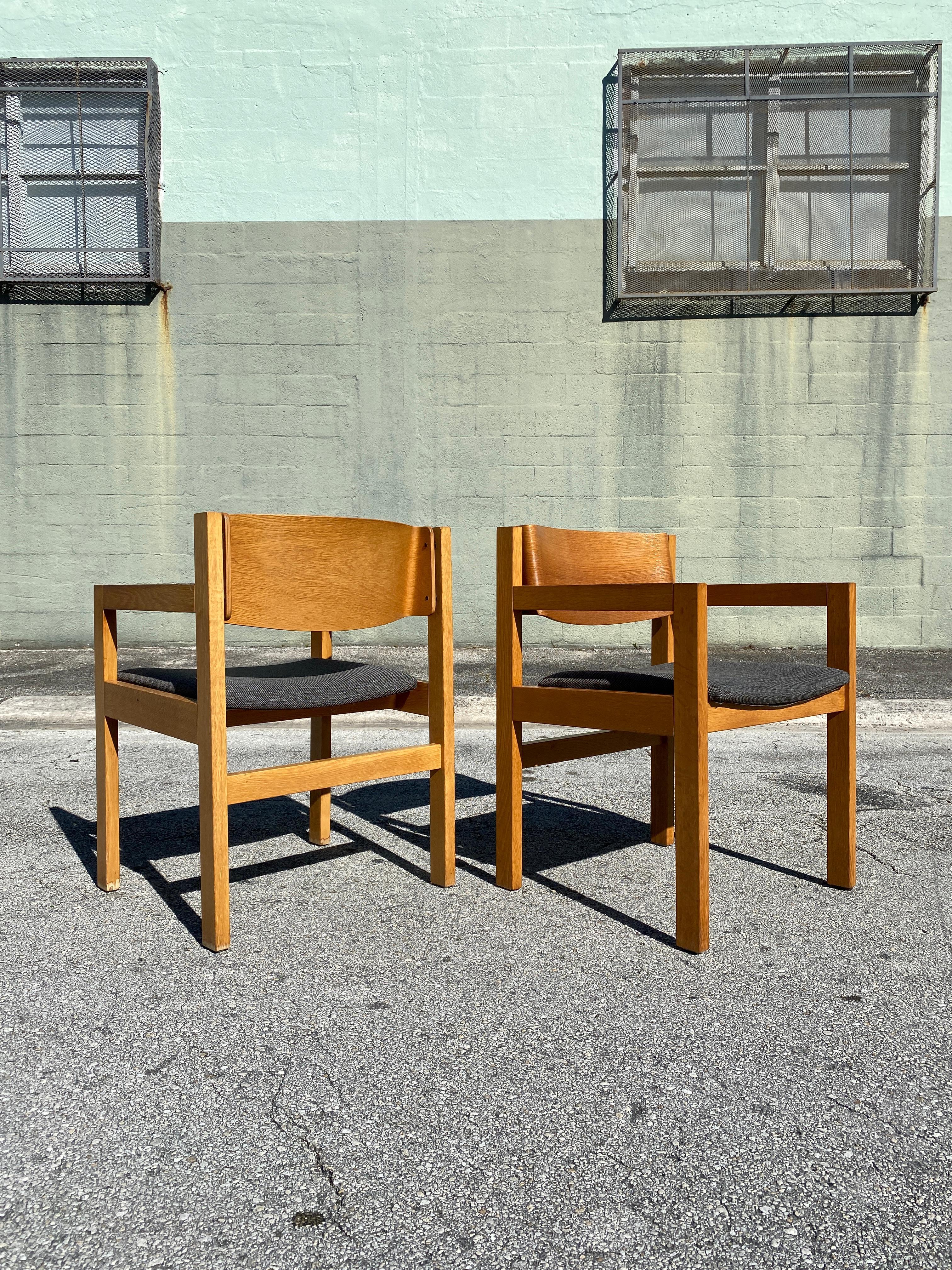 1960s Mid-Century Harvey Probber Bleached & Bent Mahogany Dining Chairs, Set of 4