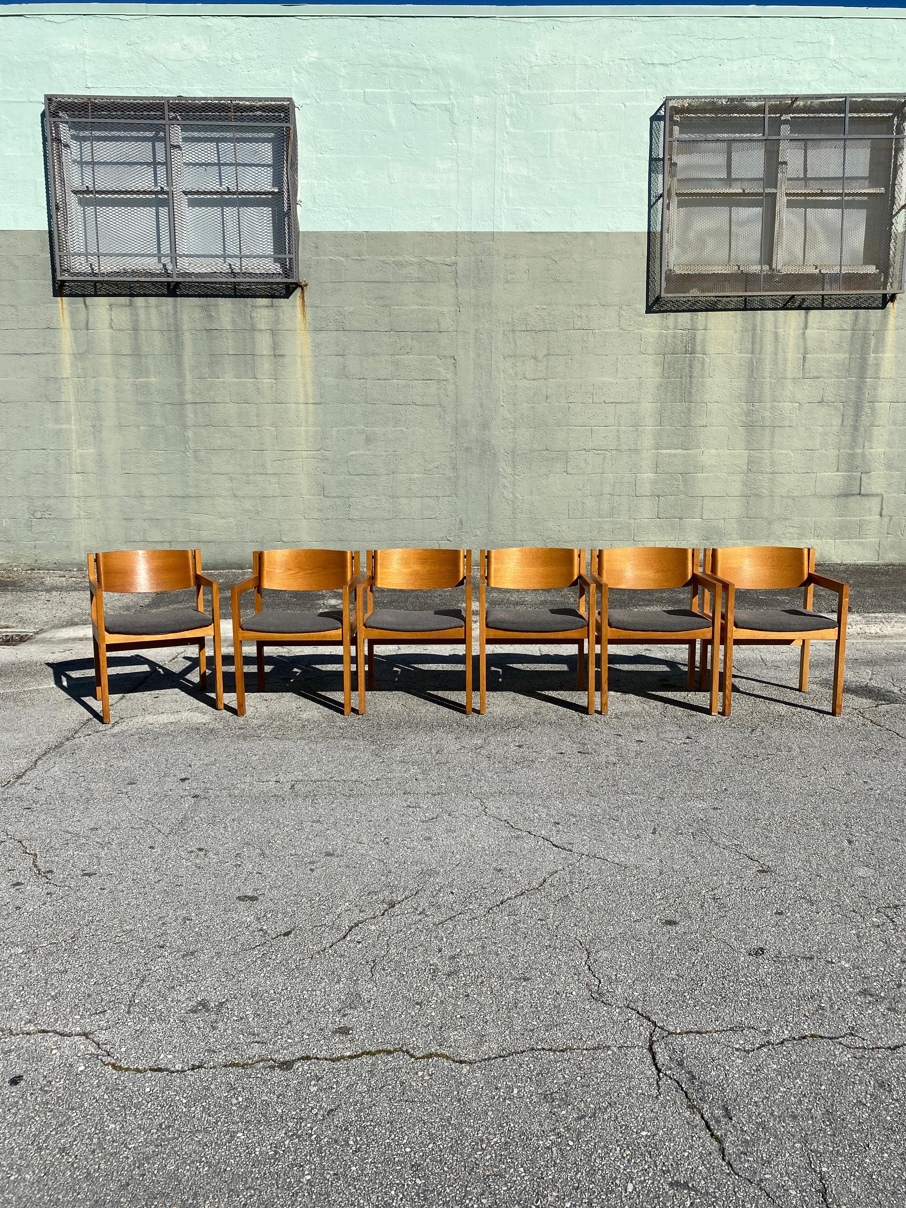 Mid-Century Modern 1960s Mid-Century Harvey Probber Bleached & Bent Mahogany Dining Chairs, Set of