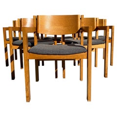 1960s Mid-Century Harvey Probber Bleached & Bent Mahogany Dining Chairs, Set of