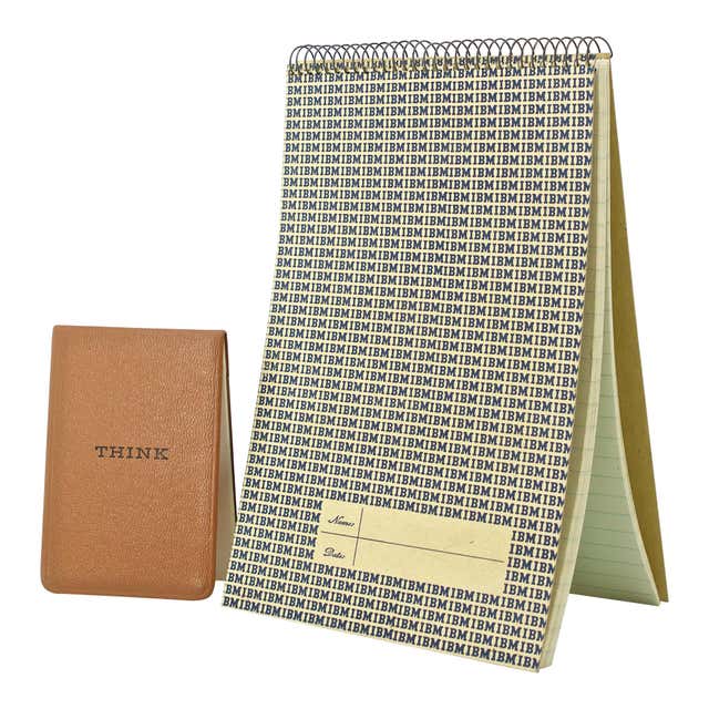 Notepage 60s 1960s Midcentury IBM THINK Notebook Office Ephemera Graphic Design Paul ...