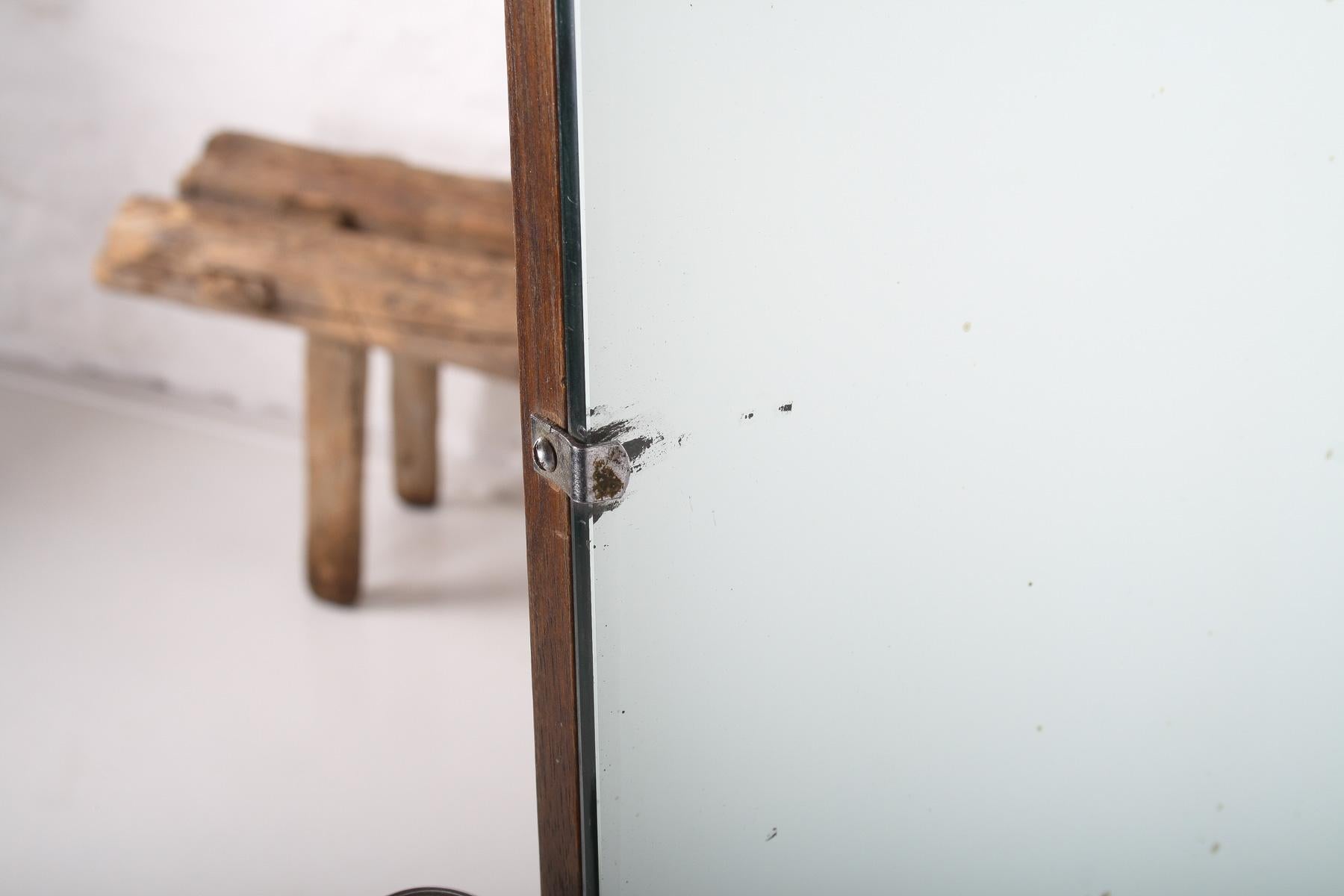 1960s Mid Century Industrial Vintage Chrome Floor Standing Cheval Mirror For Sale 8