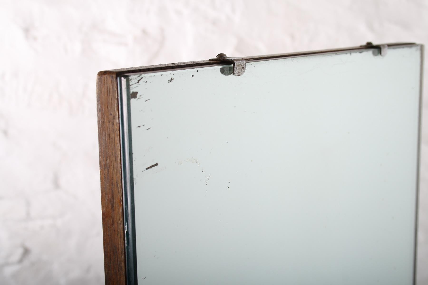 1960s Mid Century Industrial Vintage Chrome Floor Standing Cheval Mirror For Sale 9