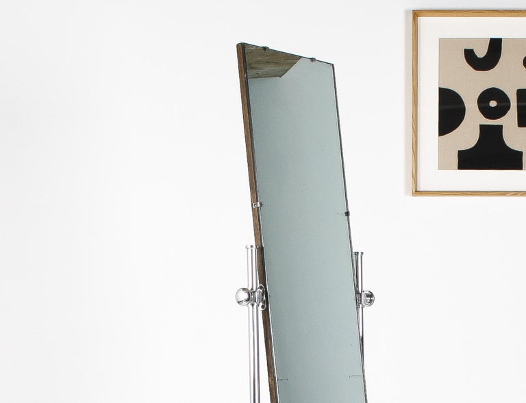 1960s Mid Century Industrial Vintage Chrome Floor Standing Cheval