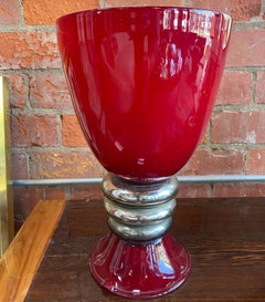 1960s Mid-Century Italian Red Table Lamp