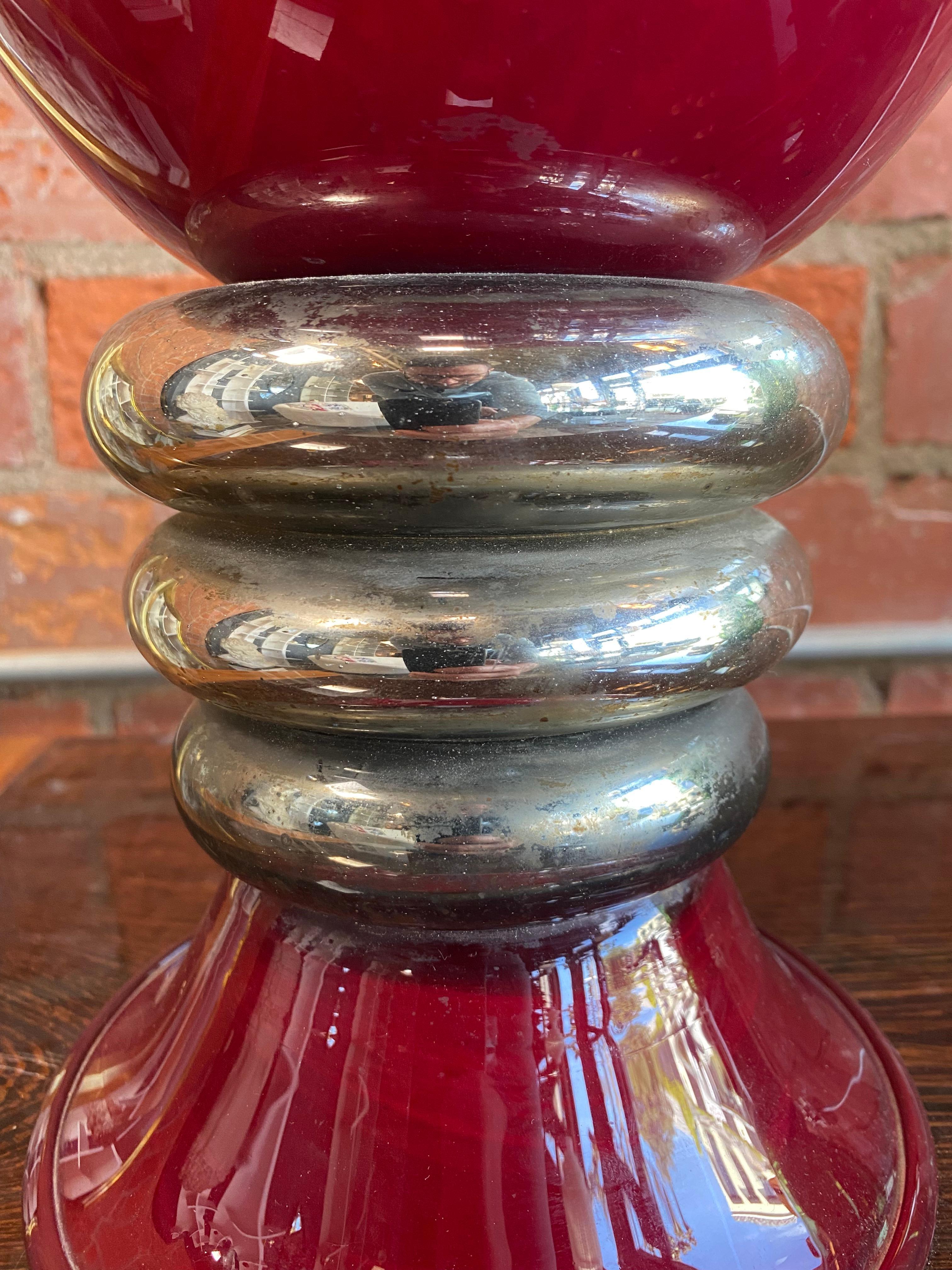 Milieu du XXe siècle Lampe de table rouge italienne mi-siècle moderne, années 1960 en vente