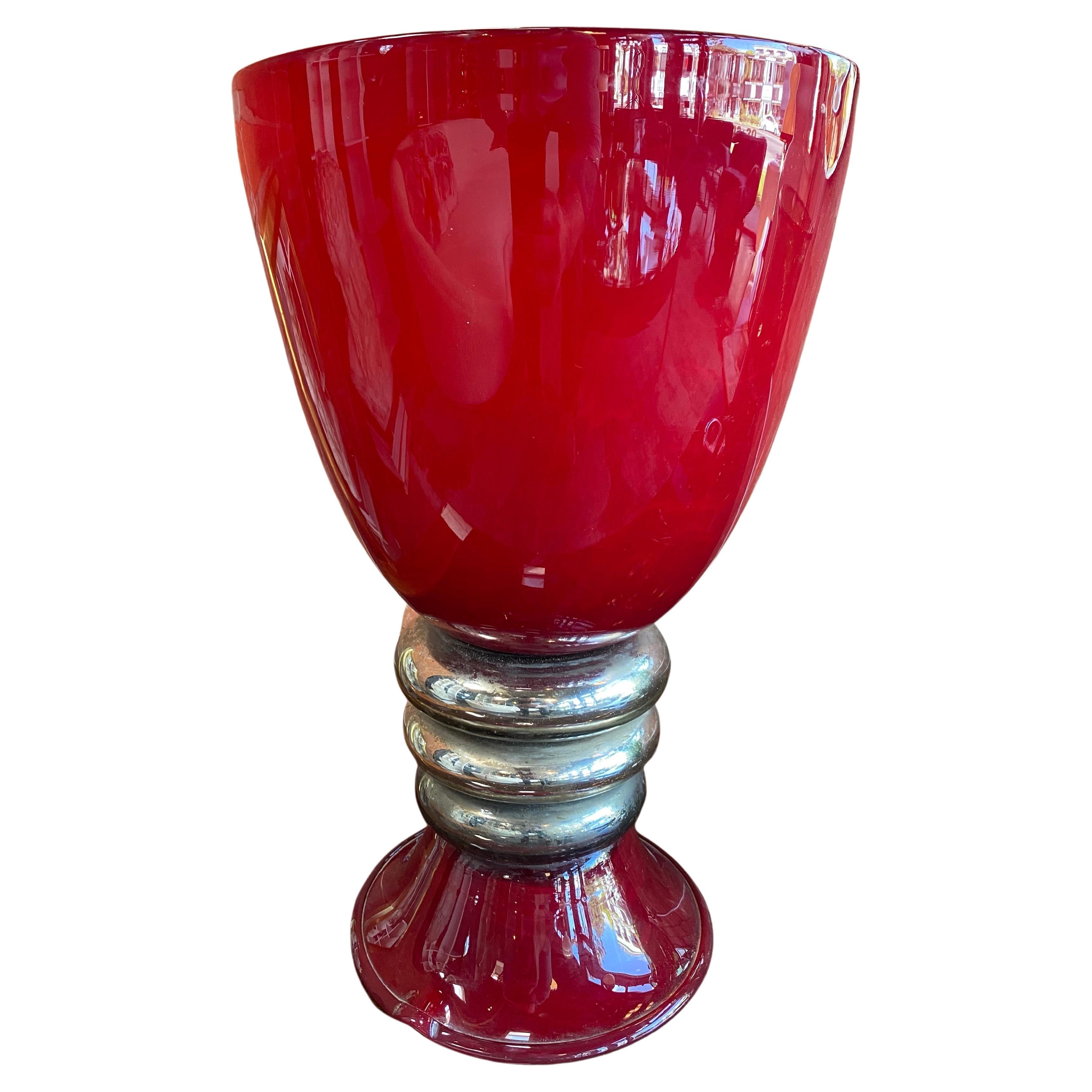 1960s Mid-Century Italian Red Table Lamp