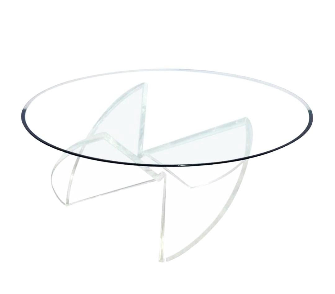 1960s Mid-Century Knut Hesterberg Ronald Schmidt Lucite Propeller Cocktail Tables en vente 5