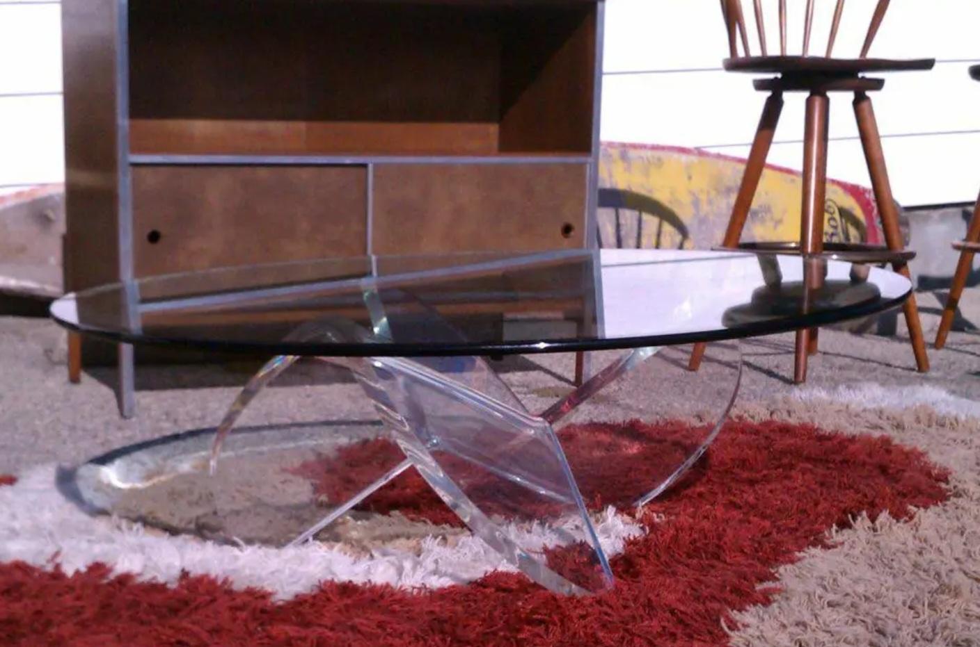 1960s Mid-Century Knut Hesterberg Ronald Schmidt Lucite Propeller Cocktail Tables en vente 11