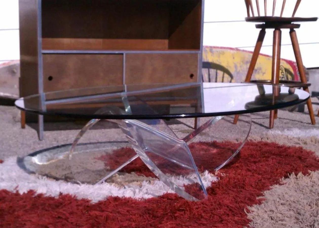 Milieu du XXe siècle 1960s Mid-Century Knut Hesterberg Ronald Schmidt Lucite Propeller Cocktail Tables en vente