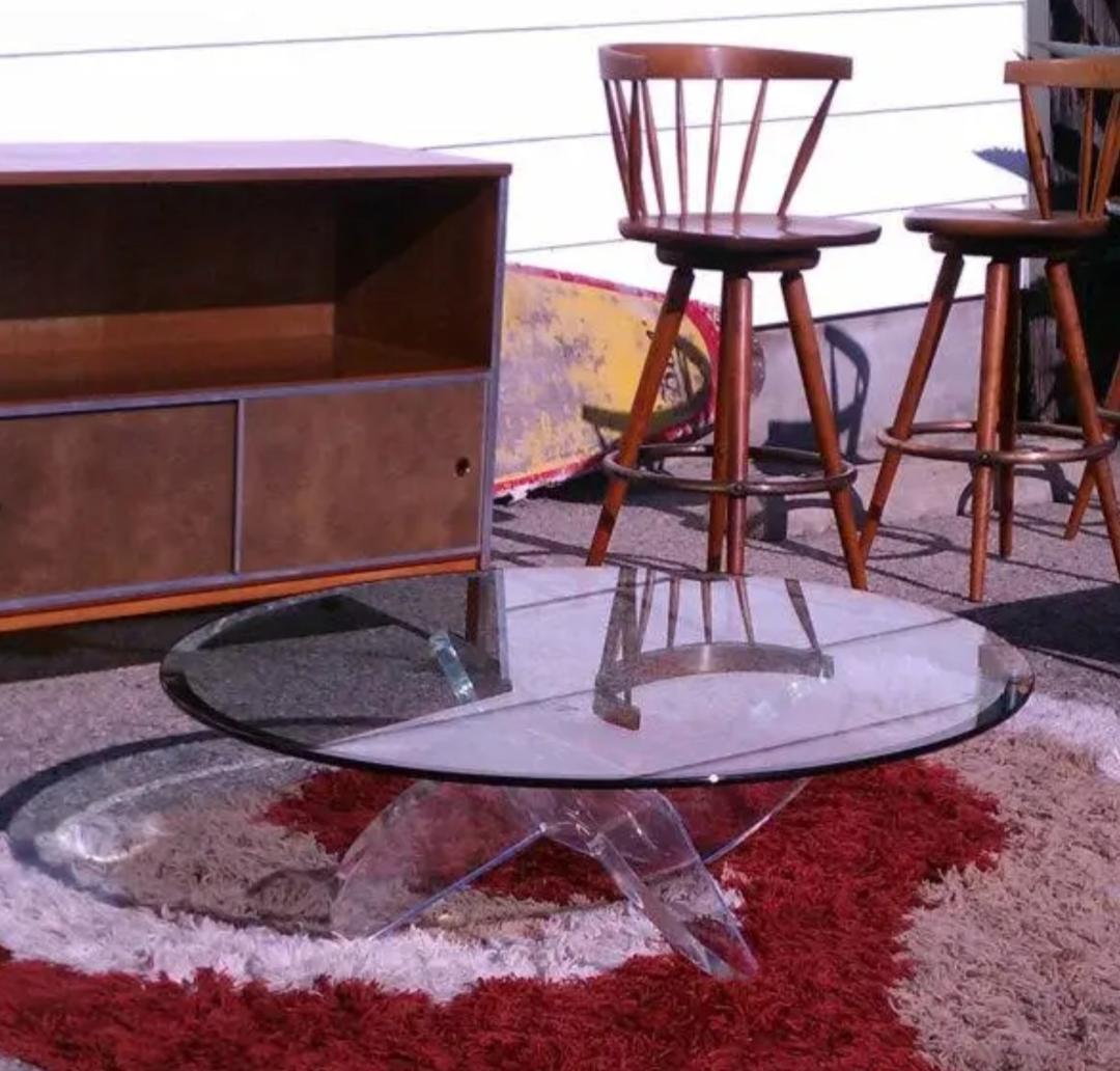 1960s Mid-Century Knut Hesterberg Ronald Schmidt Lucite Propeller Cocktail Tables en vente 2
