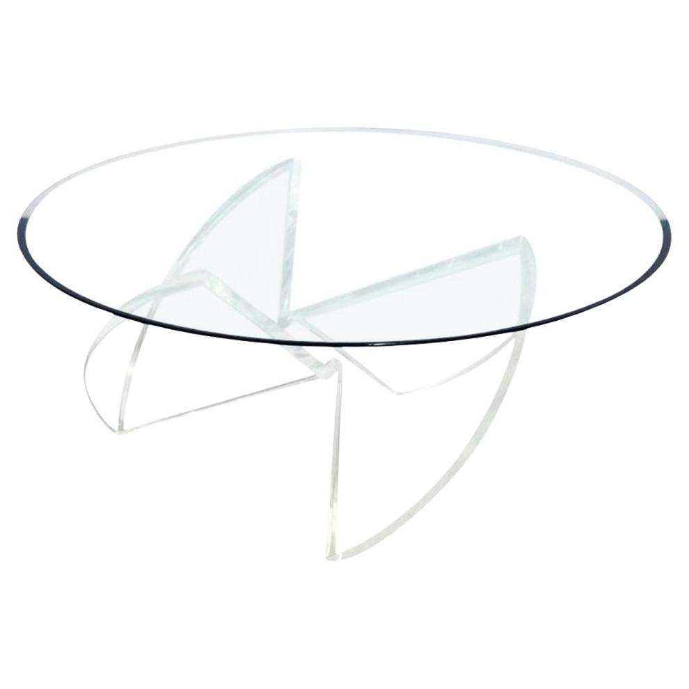 1960s Mid-Century Knut Hesterberg Ronald Schmidt Lucite Propeller Cocktail Tables en vente