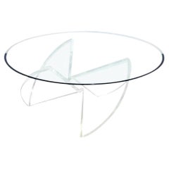 1960s Mid-Century Knut Hesterberg Ronald Schmidt Lucite Propeller Cocktail Tables