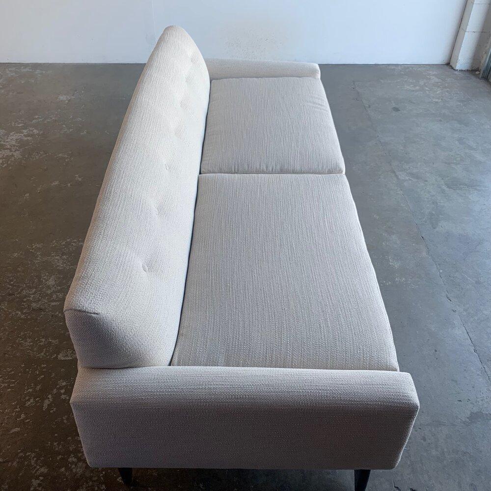 1960s Mid-Century Kroehler Style Reupholstered Sofa In Excellent Condition In Los Angeles, CA