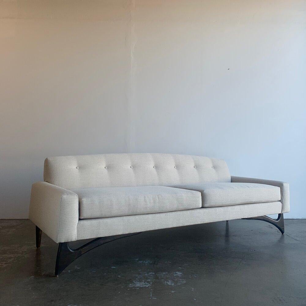 1960s Mid-Century Kroehler Style Reupholstered Sofa 3
