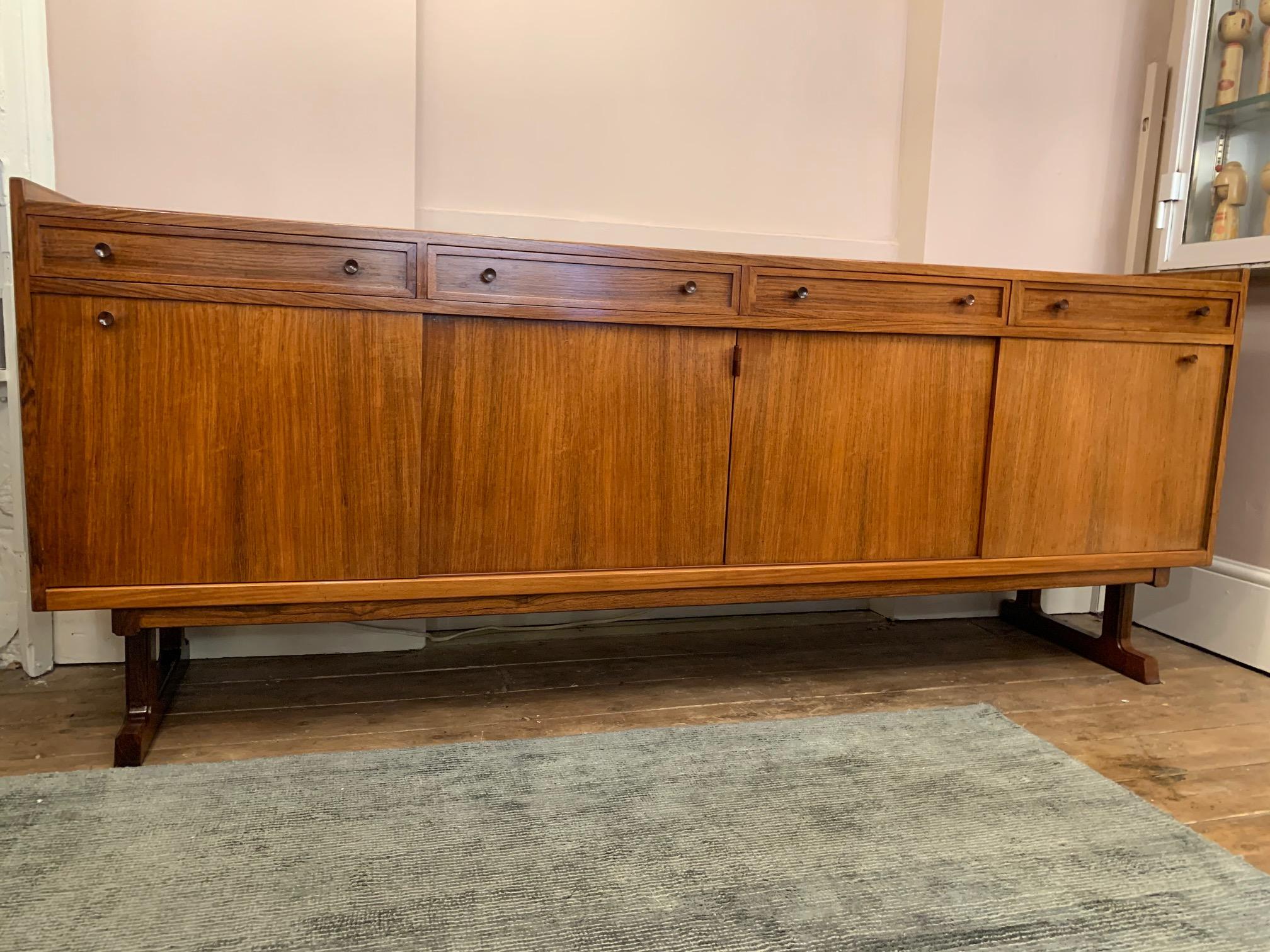Mid-Century Modern 1960s Midcentury Large Danish Rosewood Sideboard or Credenza