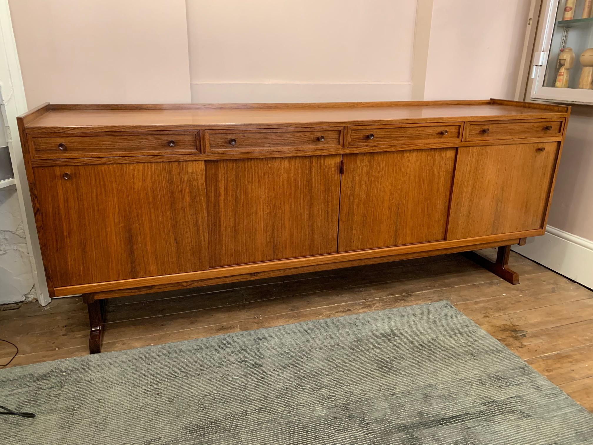 20th Century 1960s Midcentury Large Danish Rosewood Sideboard or Credenza
