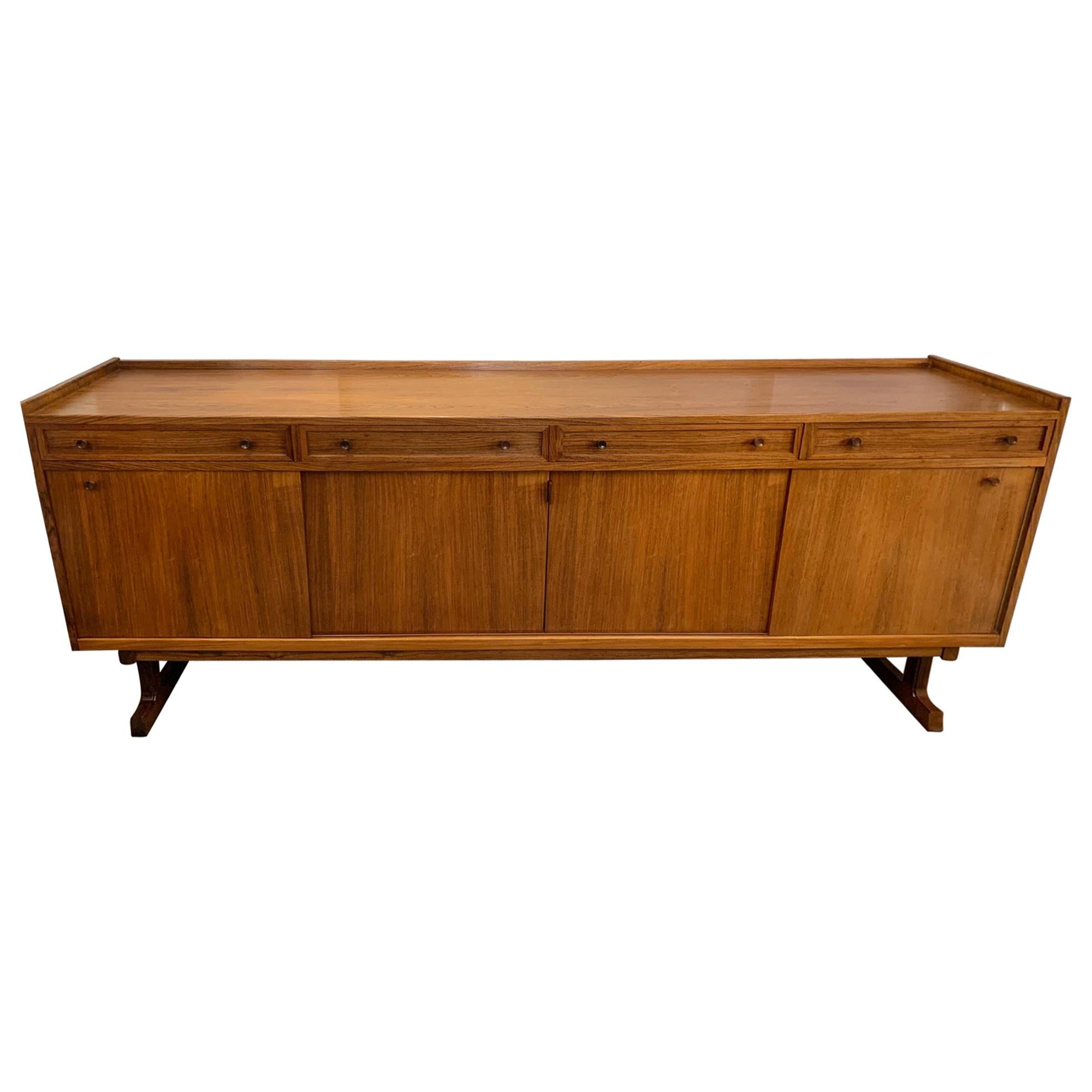 1960s Midcentury Large Danish Rosewood Sideboard or Credenza