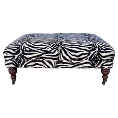 1960er Jahre Mid Century Großer Zebra-Ottoman