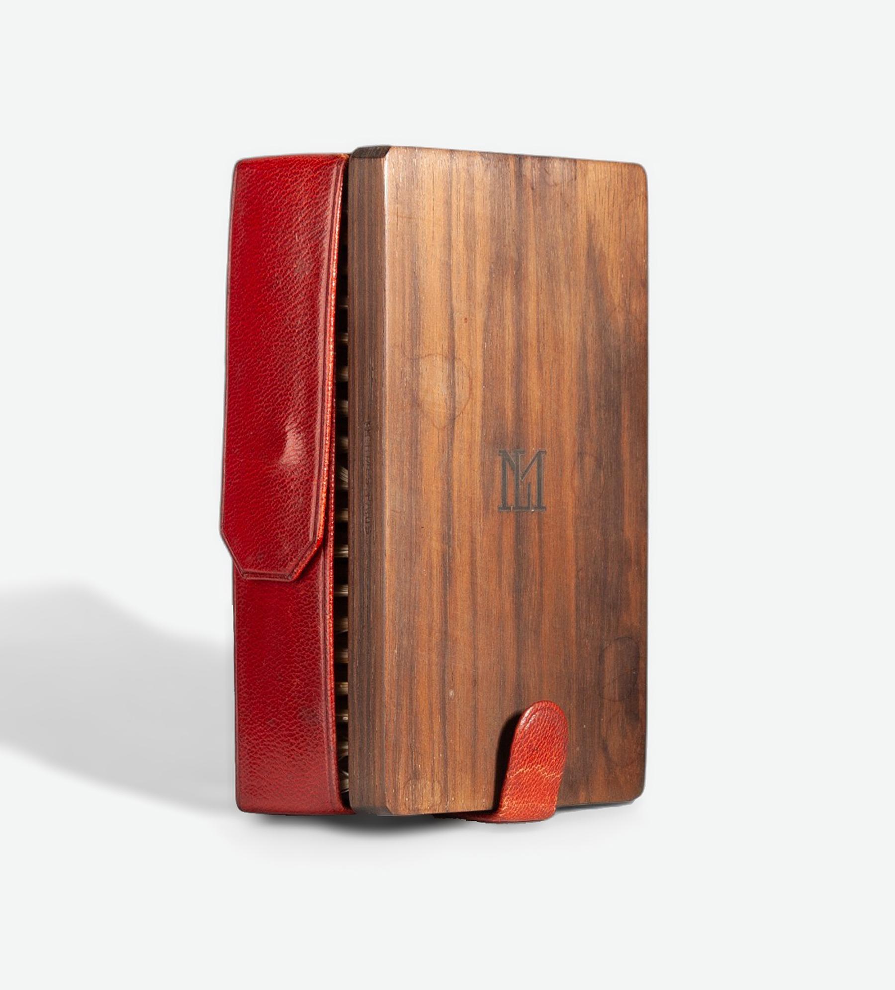 1960s Mid-Century Leather Travel Case with Vanity/Grooming Set by Hermés, France For Sale 1