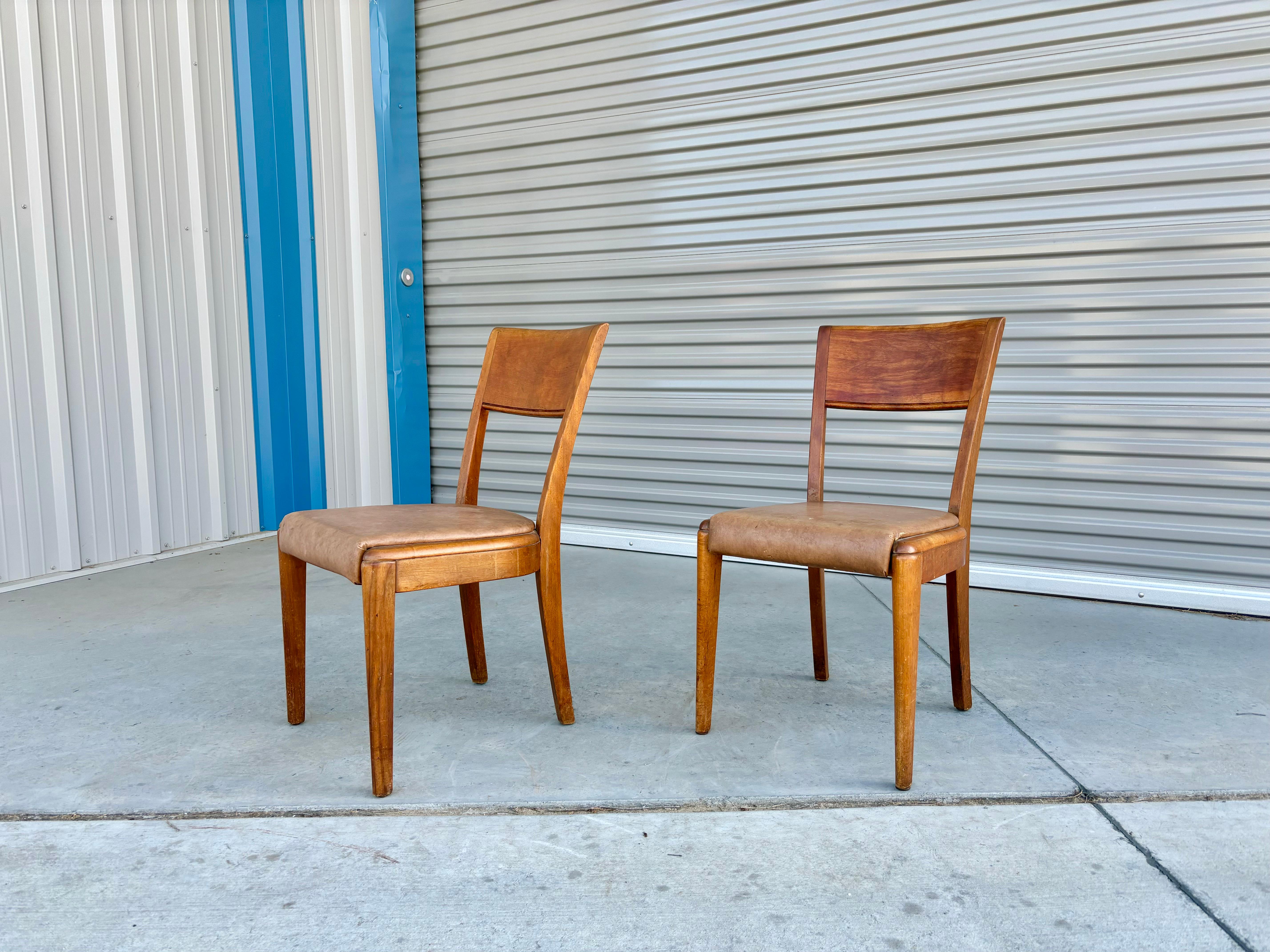 1960s Mid Century Maple Dining Chairs by Heywood Wakefield - Set of 8 For Sale 3