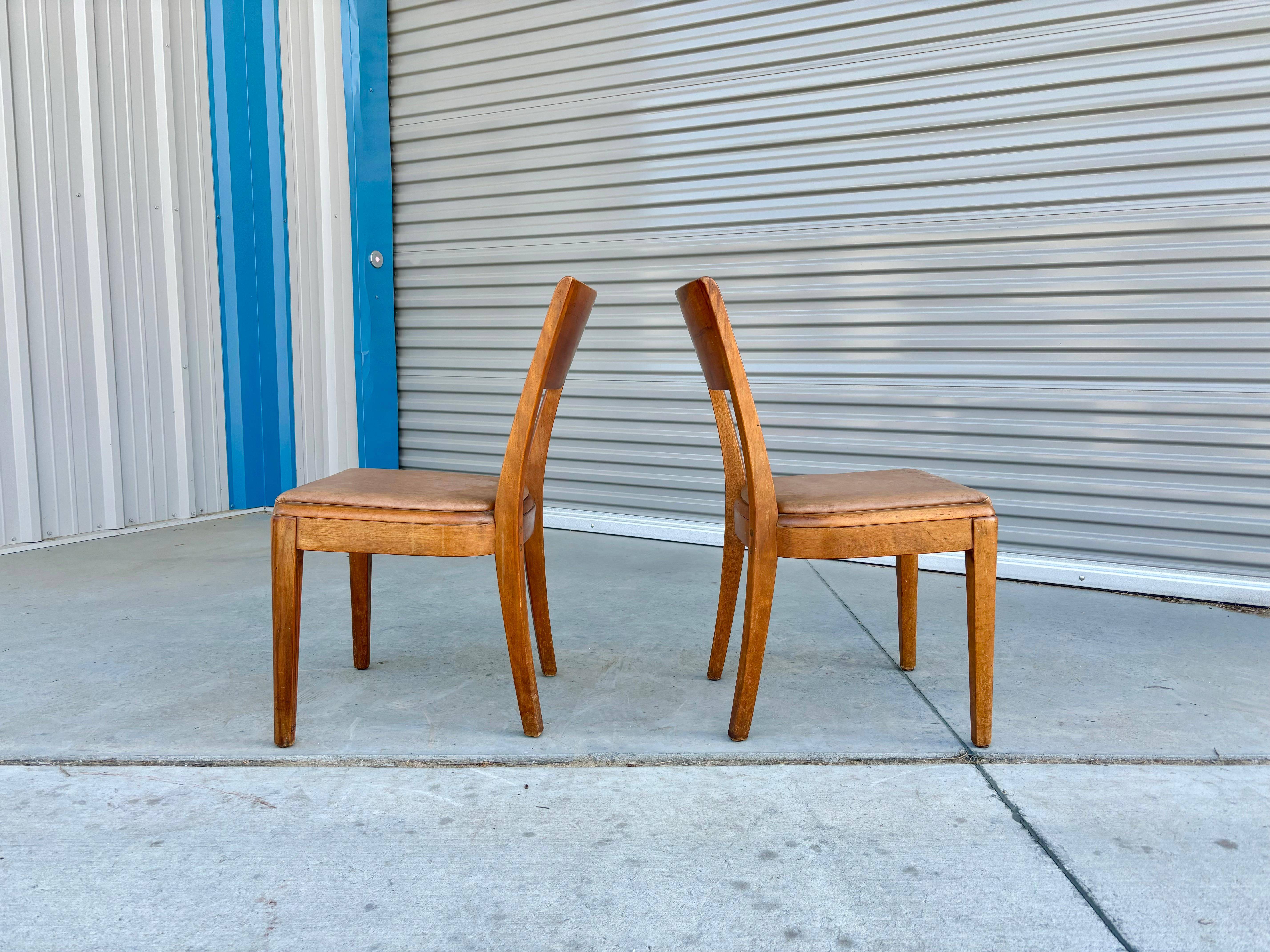 1960s Mid Century Maple Dining Chairs by Heywood Wakefield - Set of 8 For Sale 5