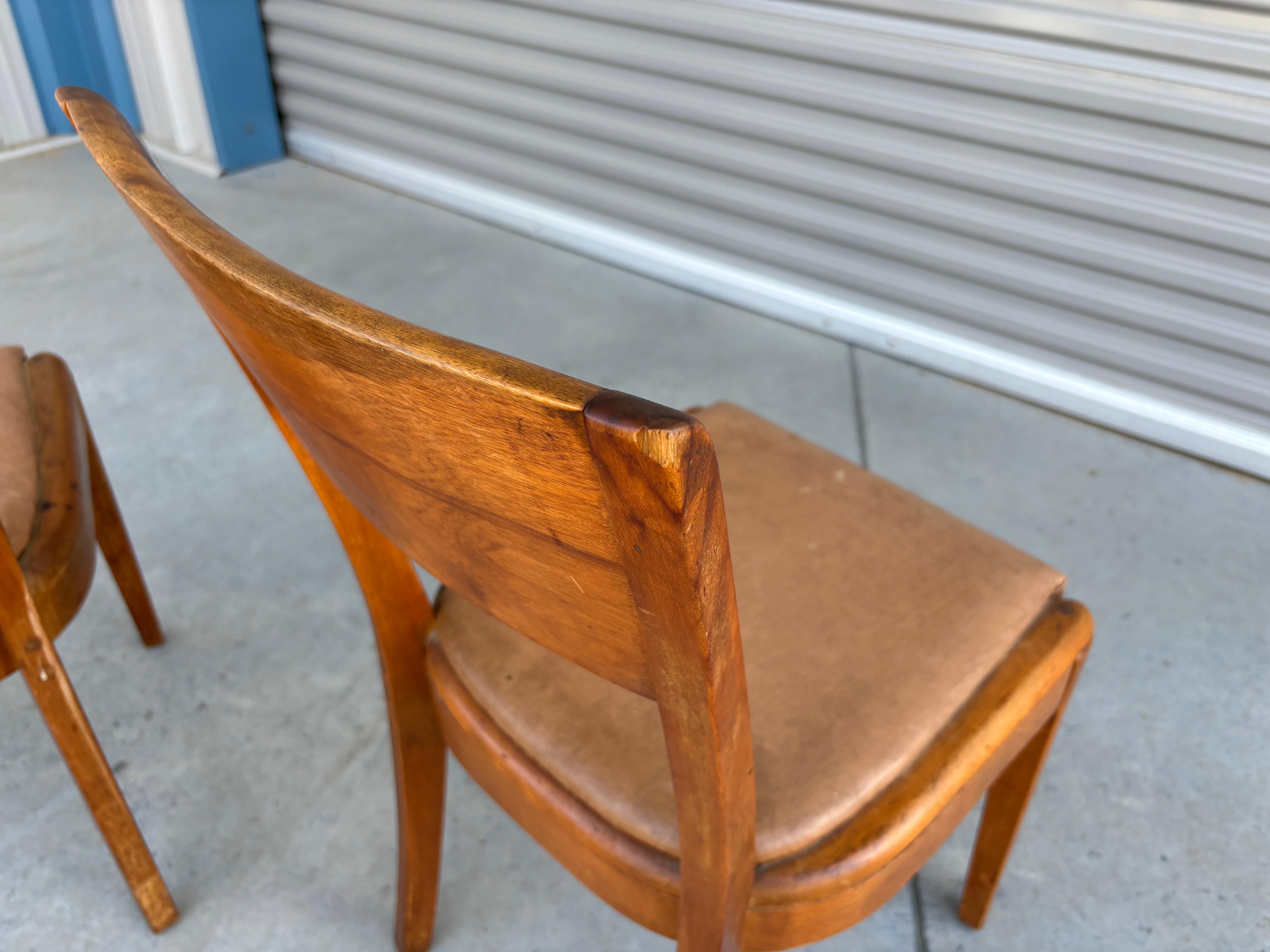 1960s Mid Century Maple Dining Chairs by Heywood Wakefield - Set of 8 For Sale 7